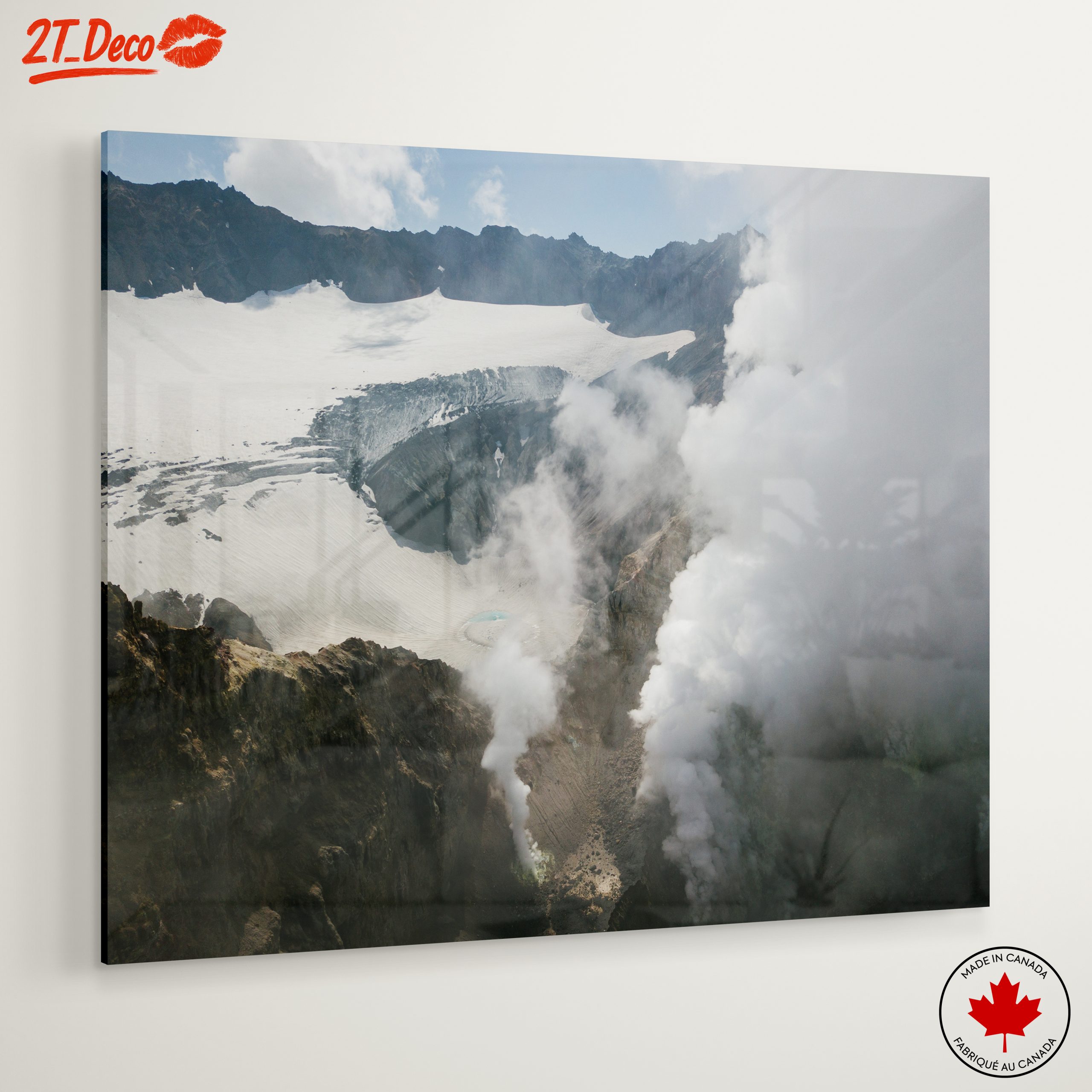 Majestic Volcano Landscape with Clouds - Image 6