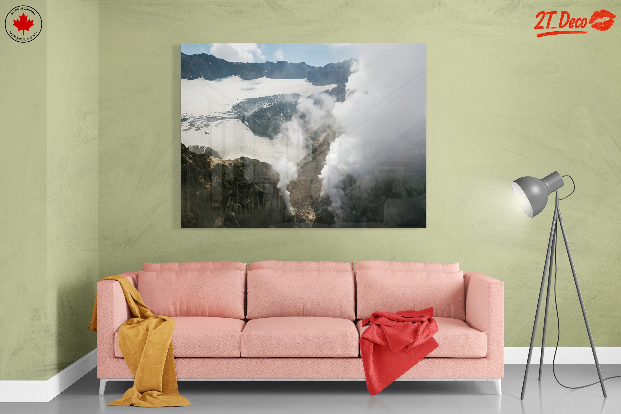 Majestic Volcano Landscape with Clouds - Image 7