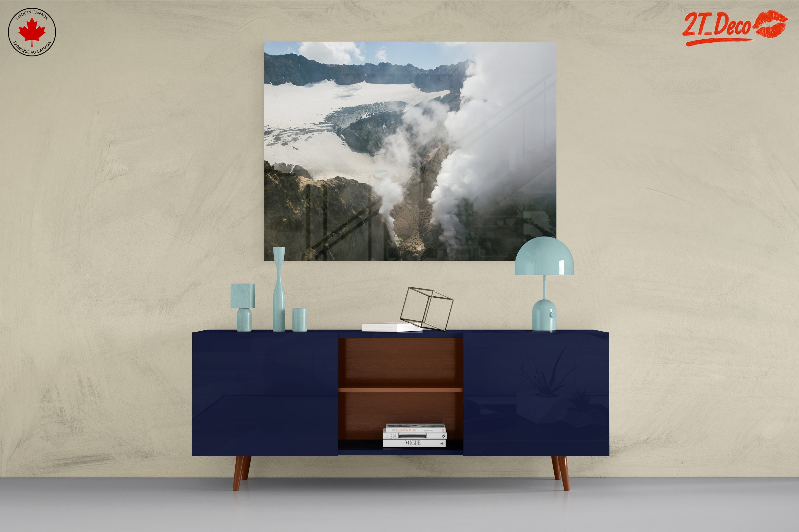 Majestic Volcano Landscape with Clouds - Image 8