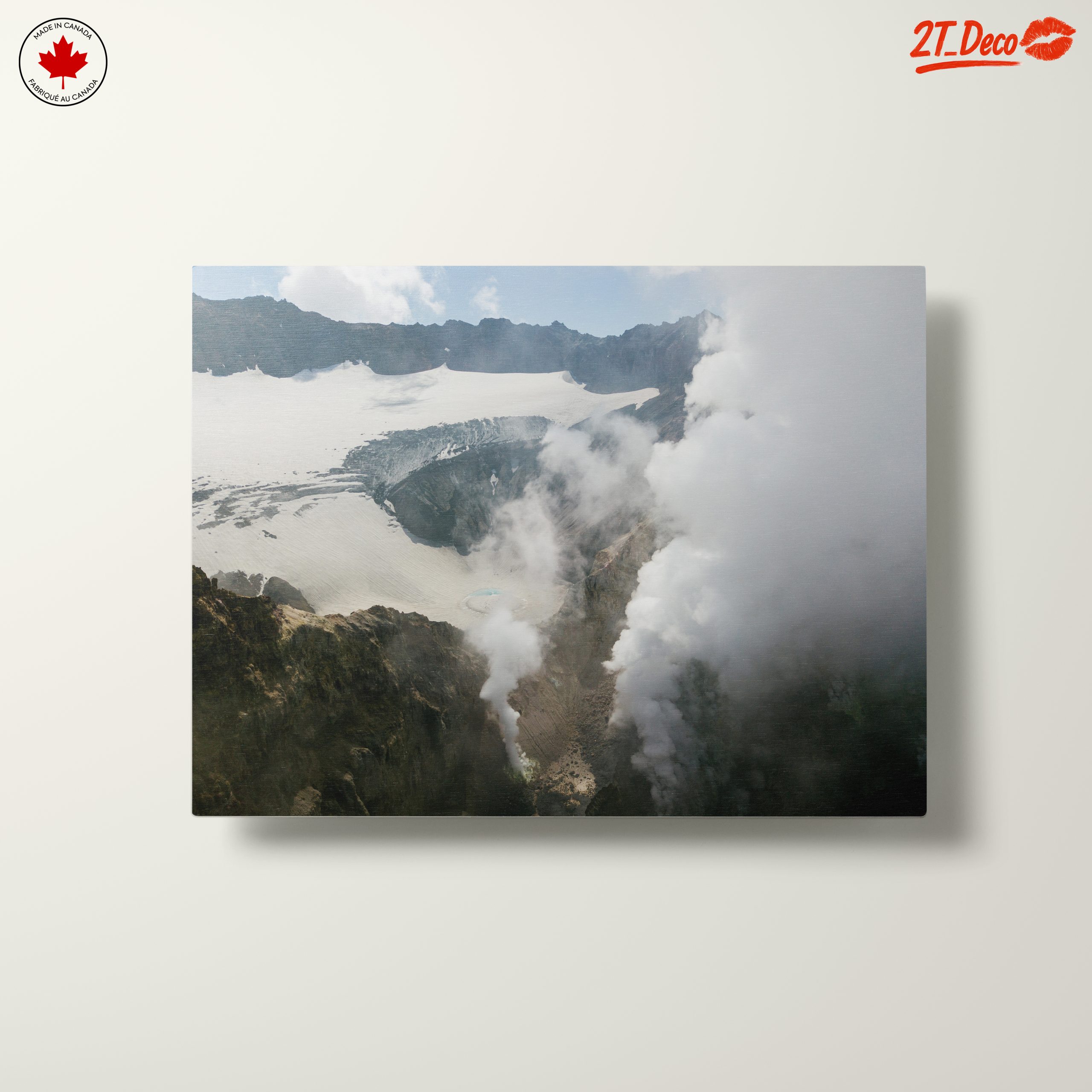 Majestic Volcano Landscape with Clouds - Image 10