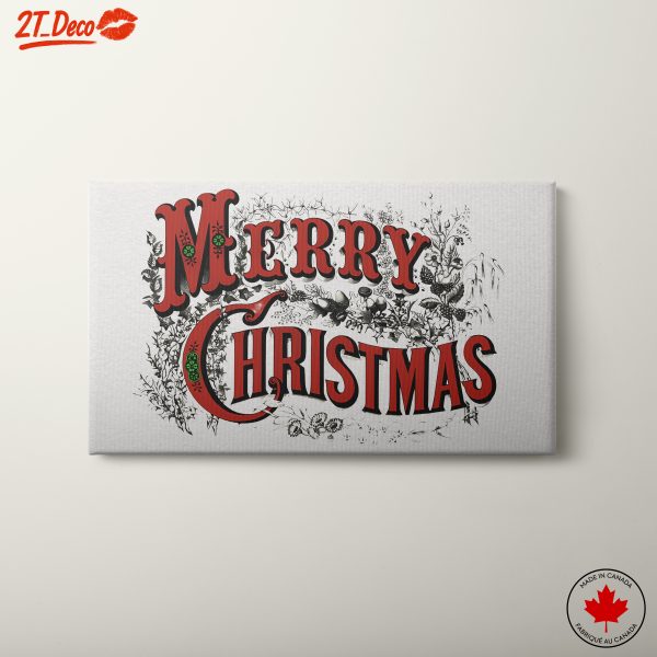 Merry Christmas Typography Art