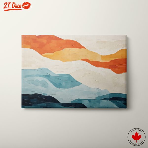 Vibrant Abstract Landscape with Clouds