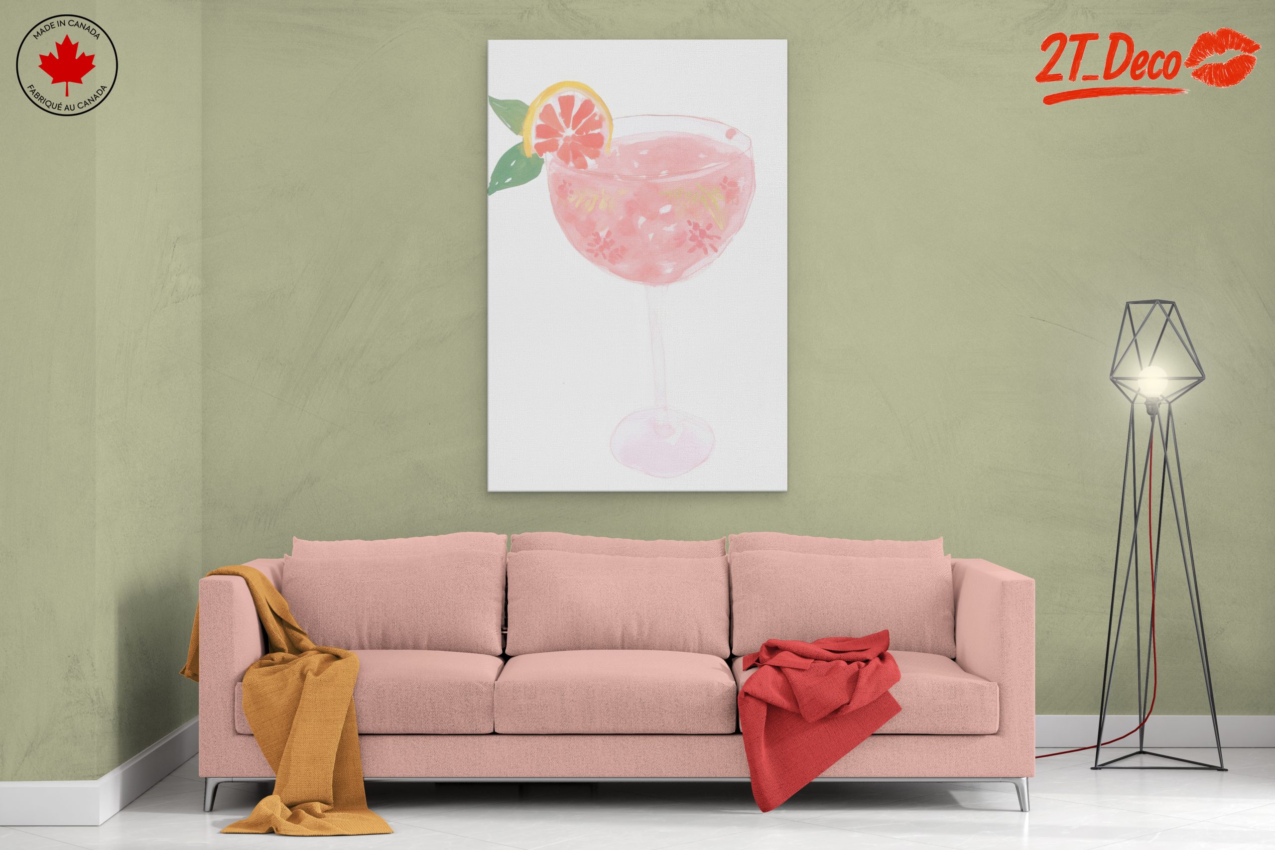 Stylized Cocktail Art with Citrus - Image 2