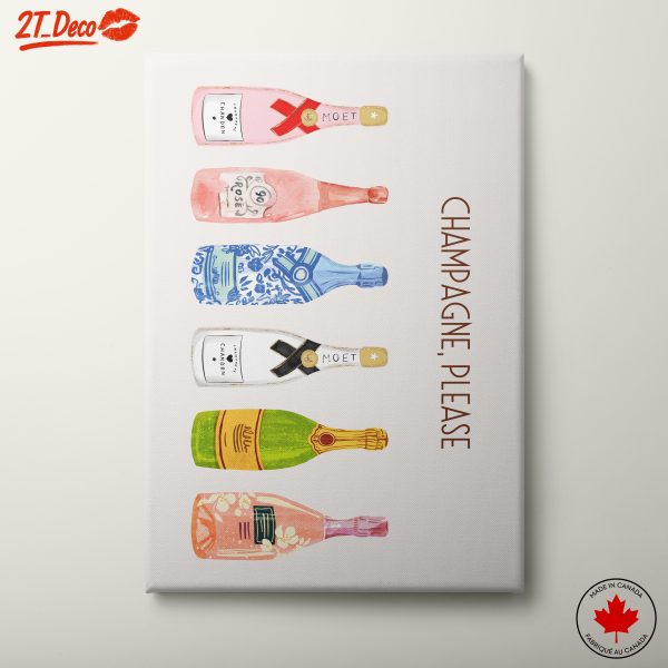 Colorful Champagne Bottles Art