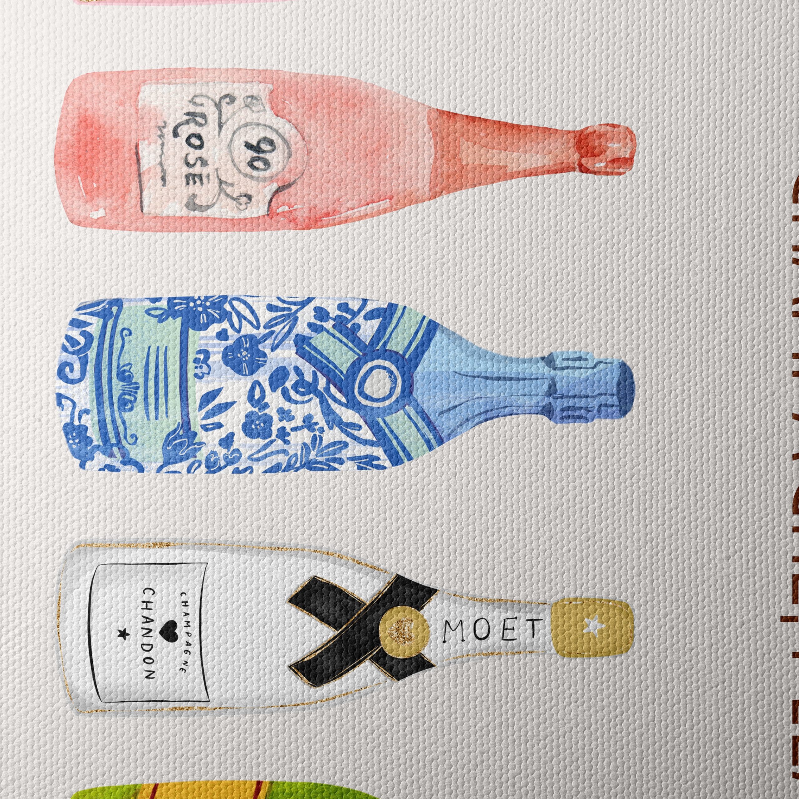 Colorful Champagne Bottles Art - Image 4