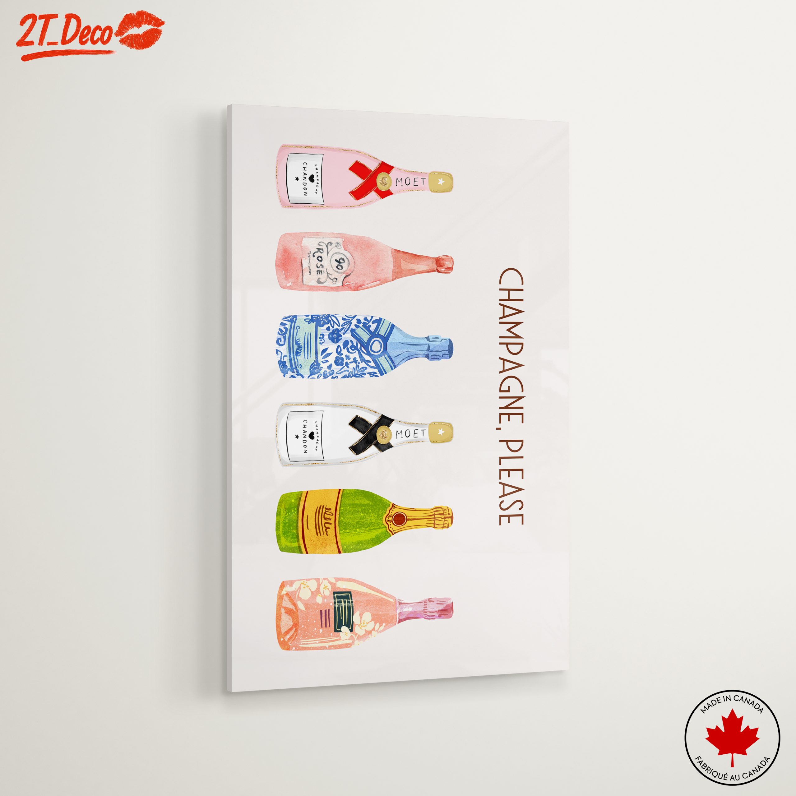 Colorful Champagne Bottles Art - Image 6