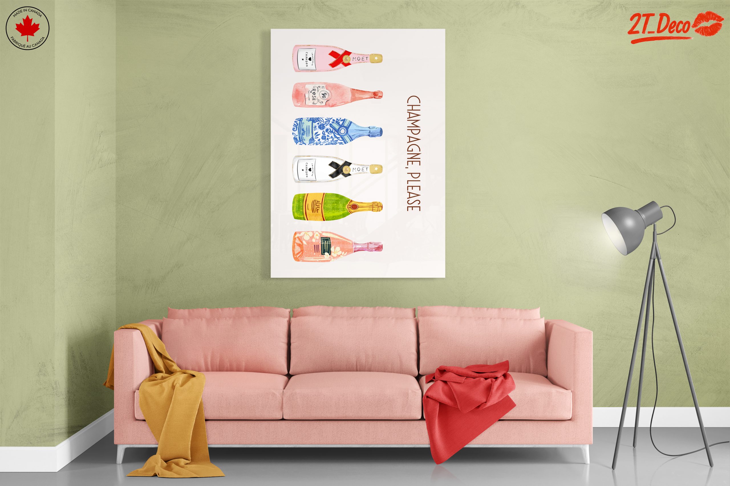 Colorful Champagne Bottles Art - Image 7