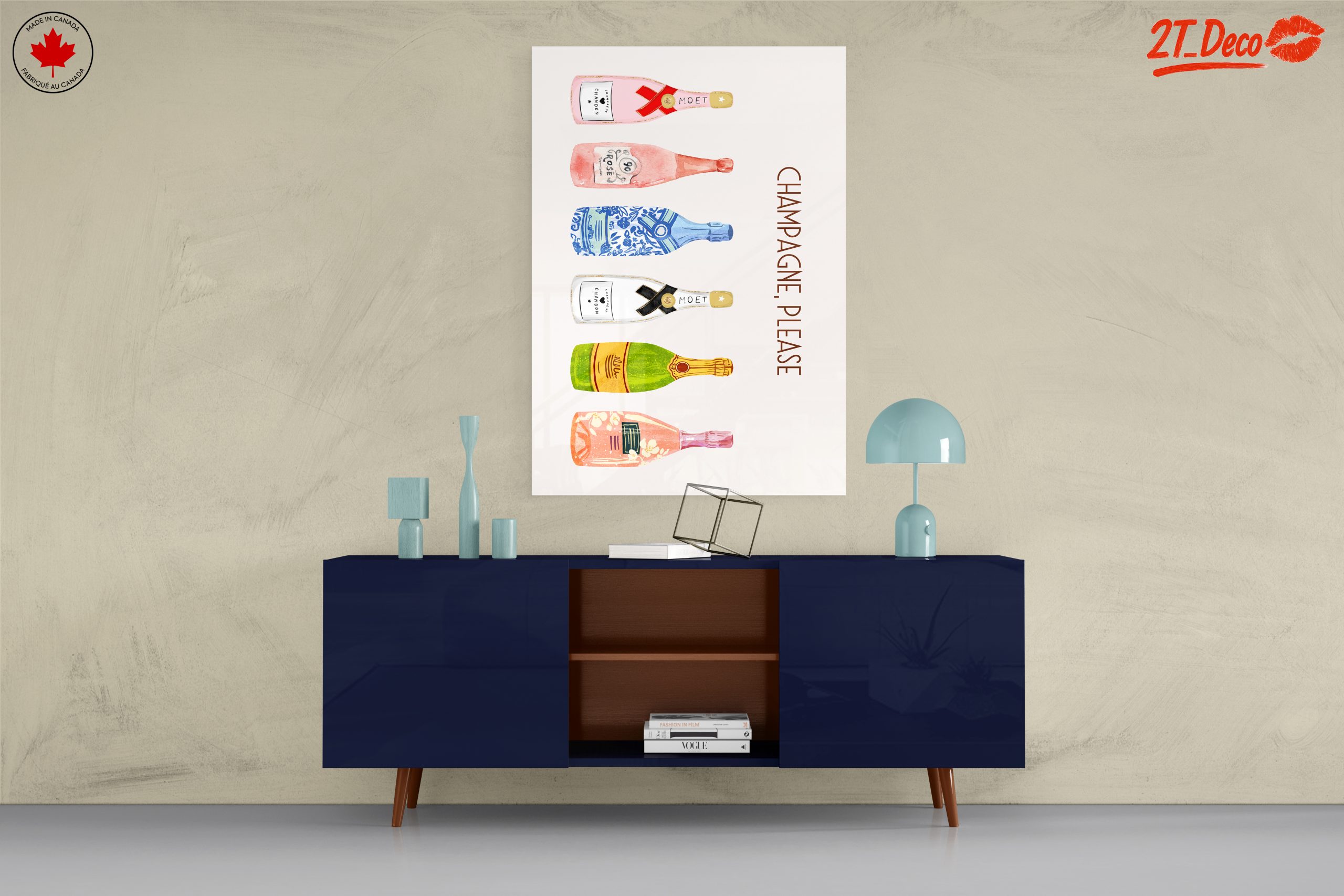 Colorful Champagne Bottles Art - Image 8