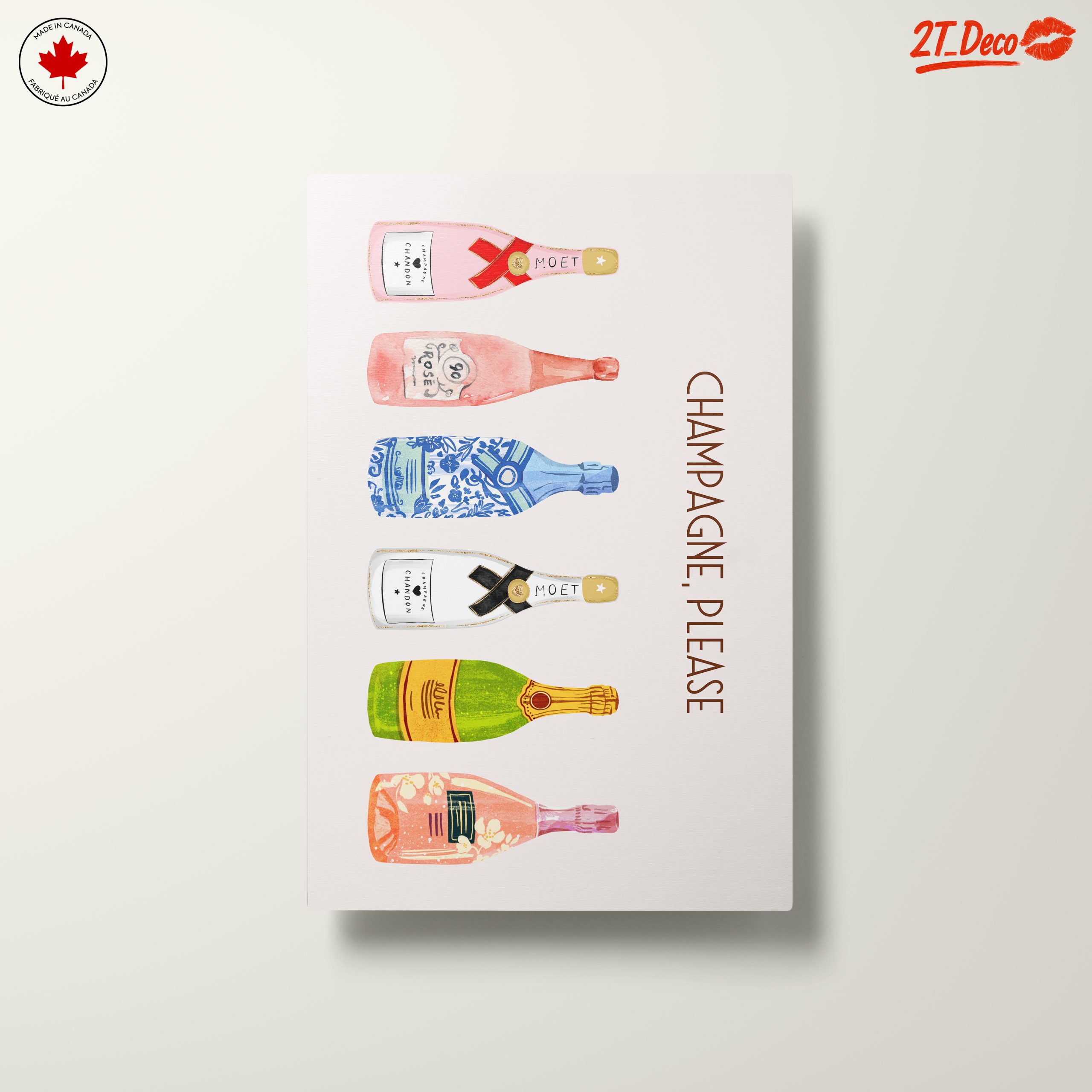 Colorful Champagne Bottles Art - Image 10
