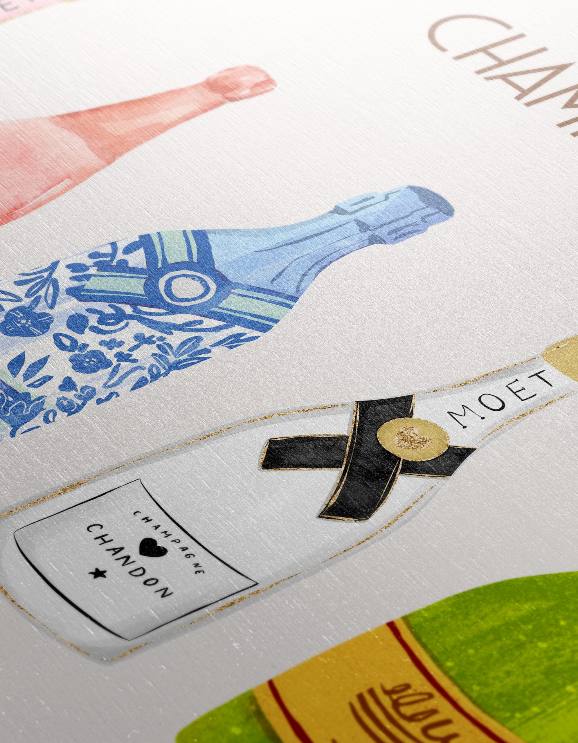 Colorful Champagne Bottles Art - Image 12