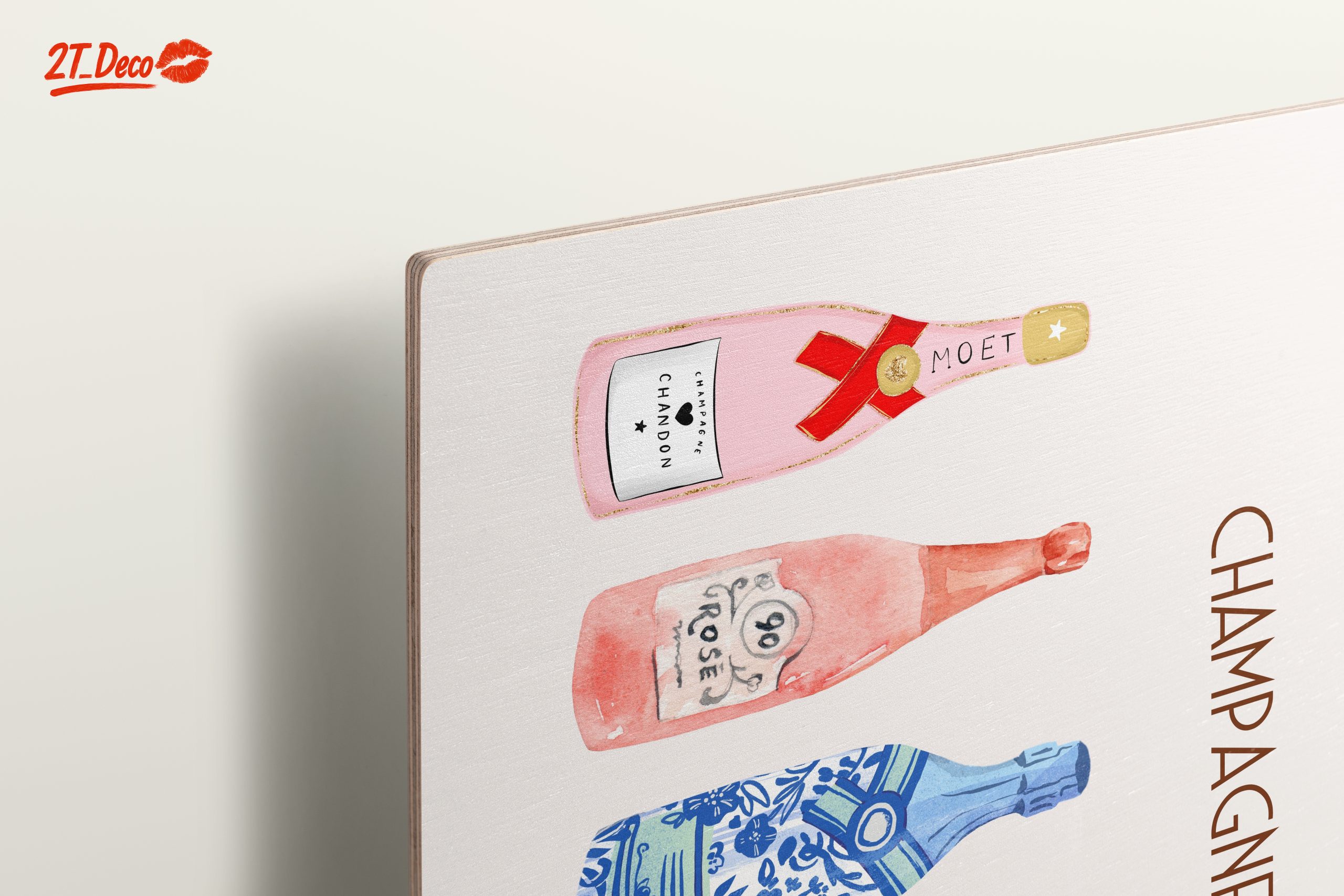 Colorful Champagne Bottles Art - Image 15