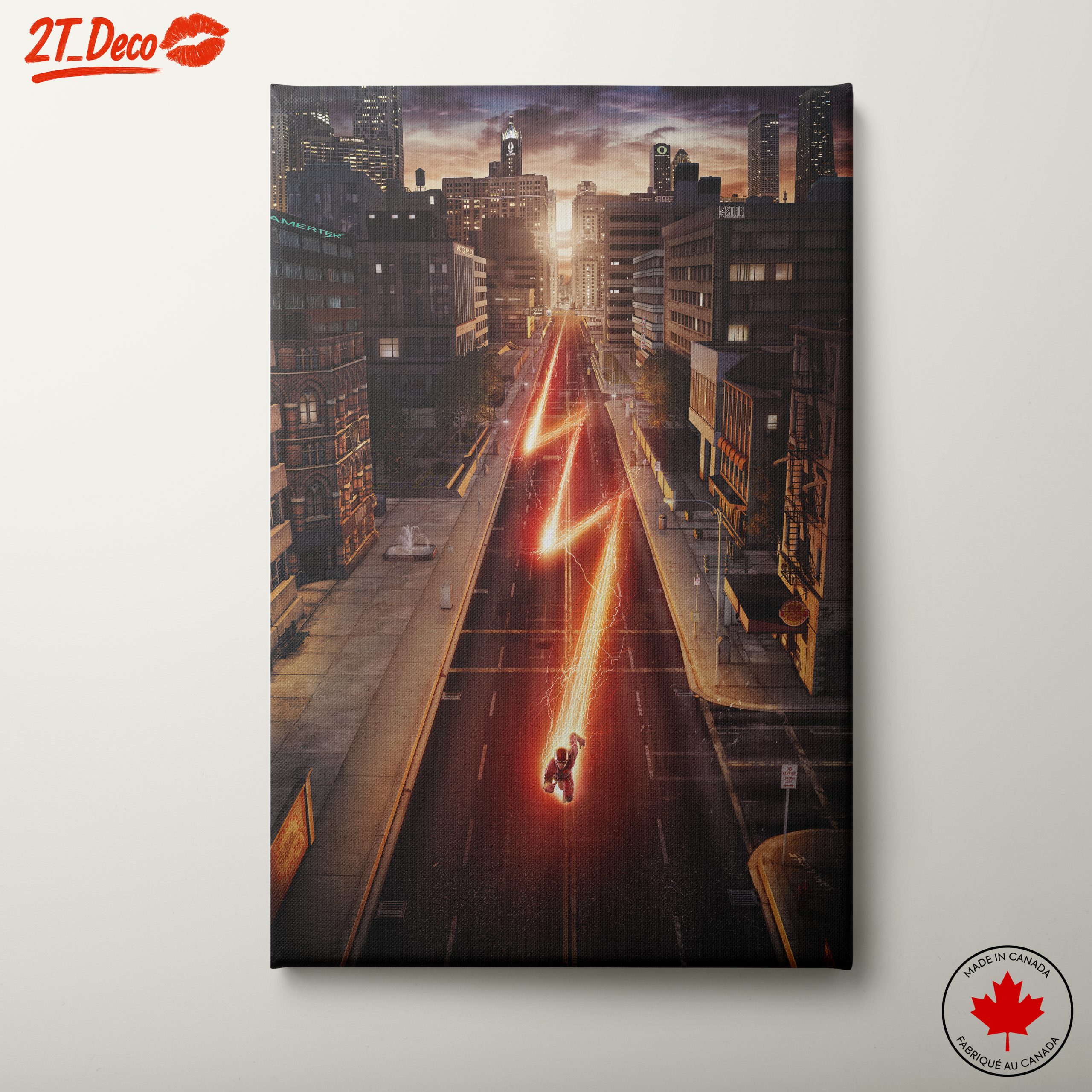 Dynamic Flash Artwork in Urban Setting