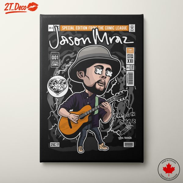 Artistic Illustration of Musician Jason Mraz