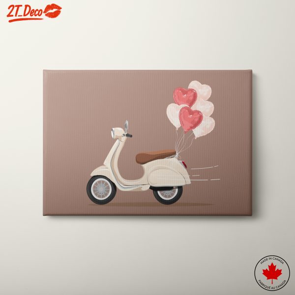 Cute Vintage Scooter with Balloons