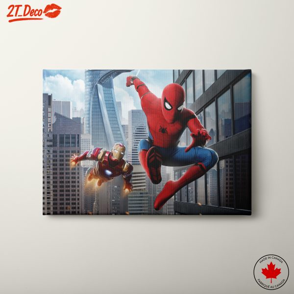 Dynamic Spider-Man Wall Art in Urban Setting