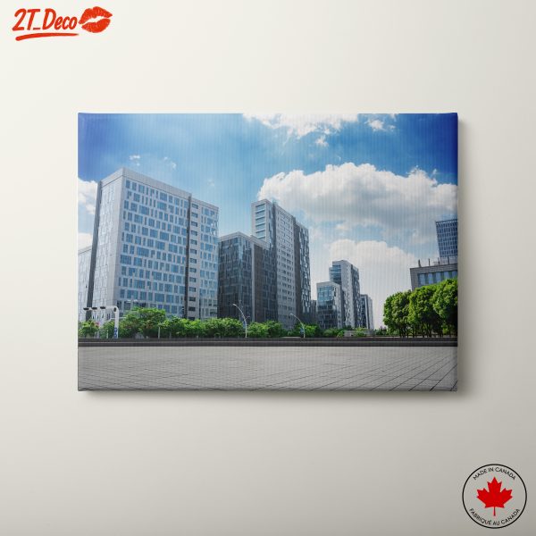 Modern Urban Cityscape with Glass Buildings