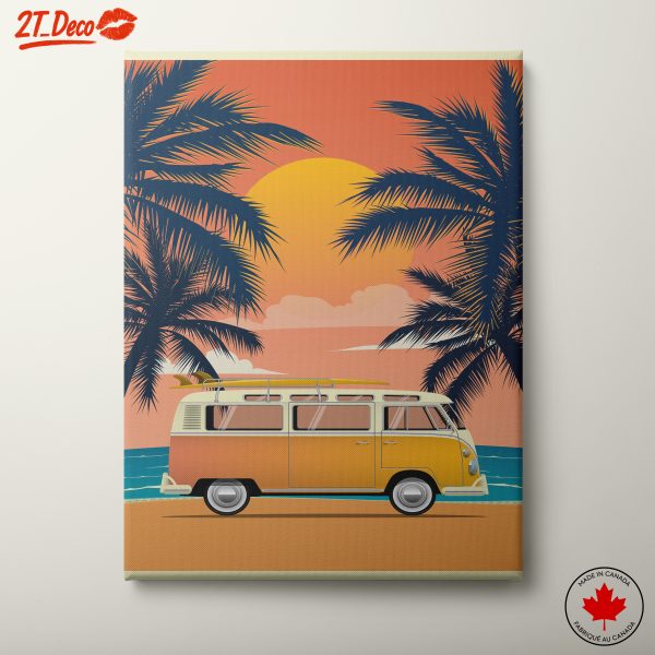 Vintage Van by Tropical Beach