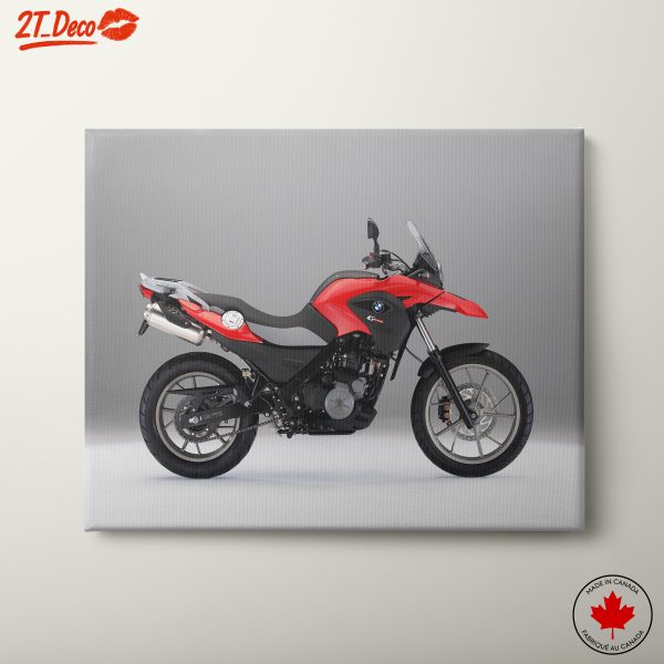 Sleek Red BMW Motorcycle Art