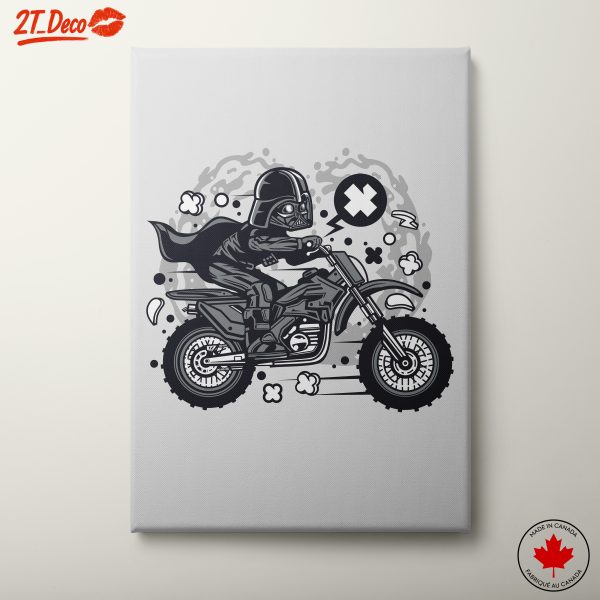 Stylized Character Riding a Motorcycle