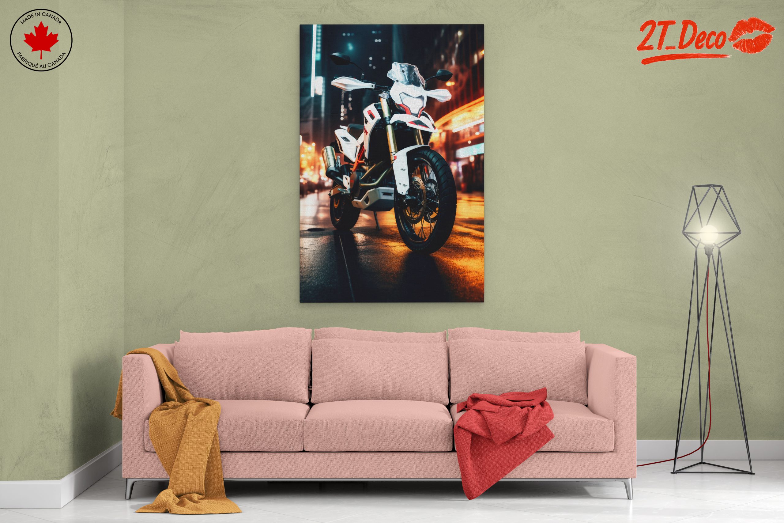 Stylish Urban Motorcycle in Night Scene - Image 2