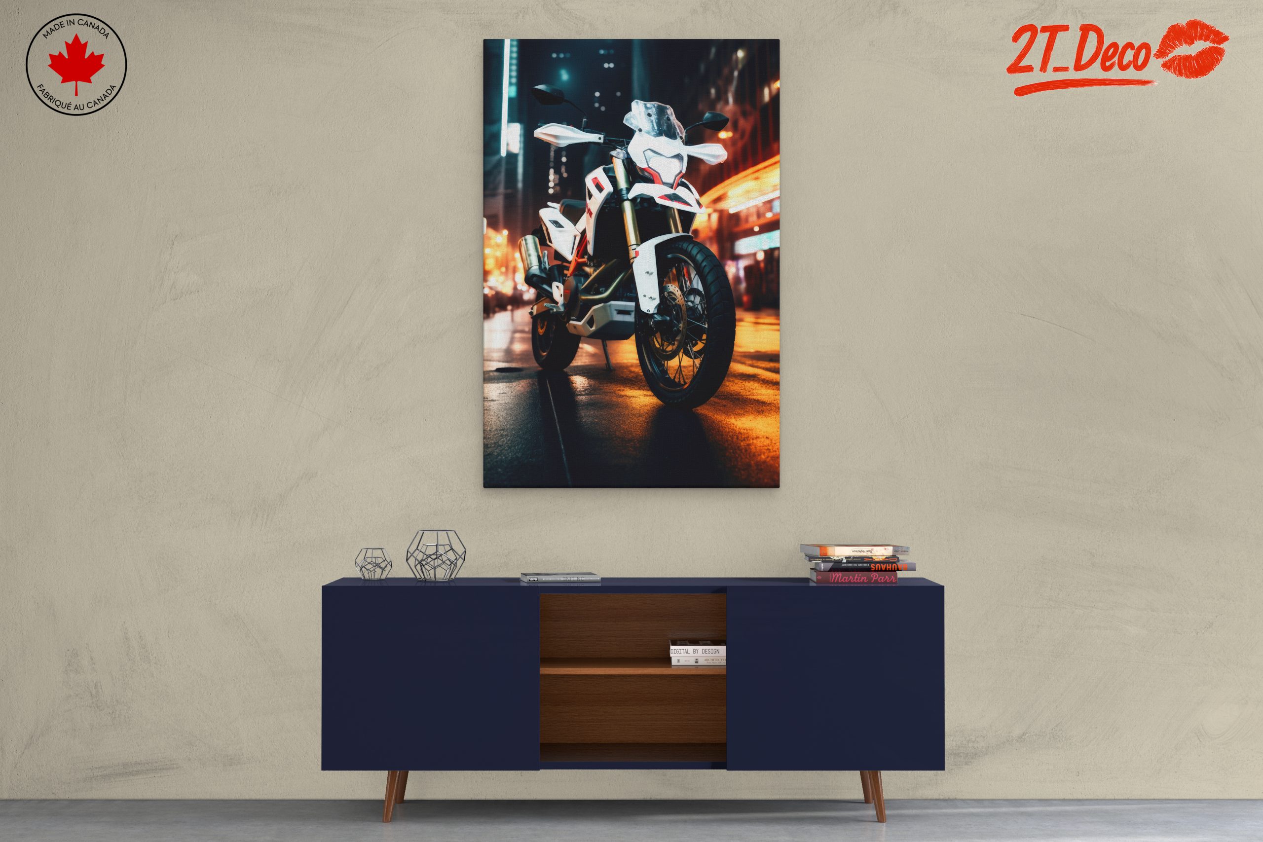 Stylish Urban Motorcycle in Night Scene - Image 3