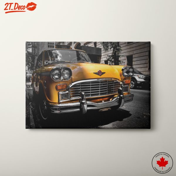 Vintage Yellow Taxi Cab in Urban Setting