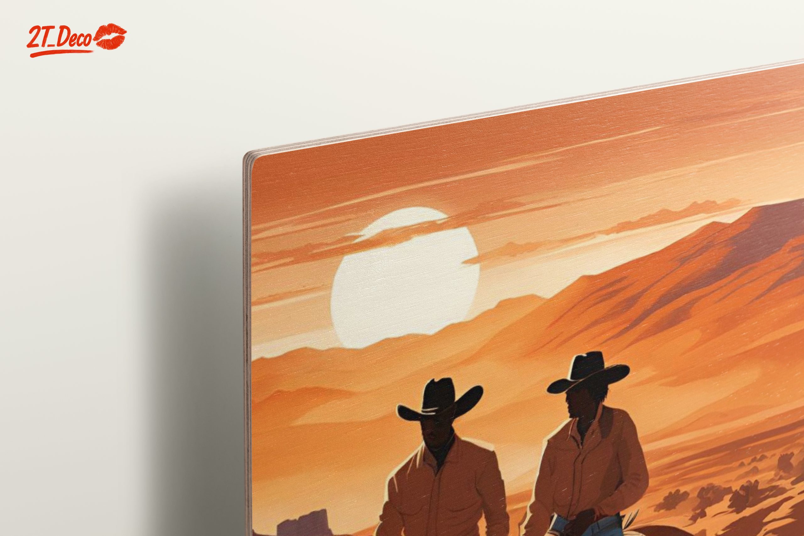 Cowboys Riding in a Beautiful Sunset Landscape - Image 15