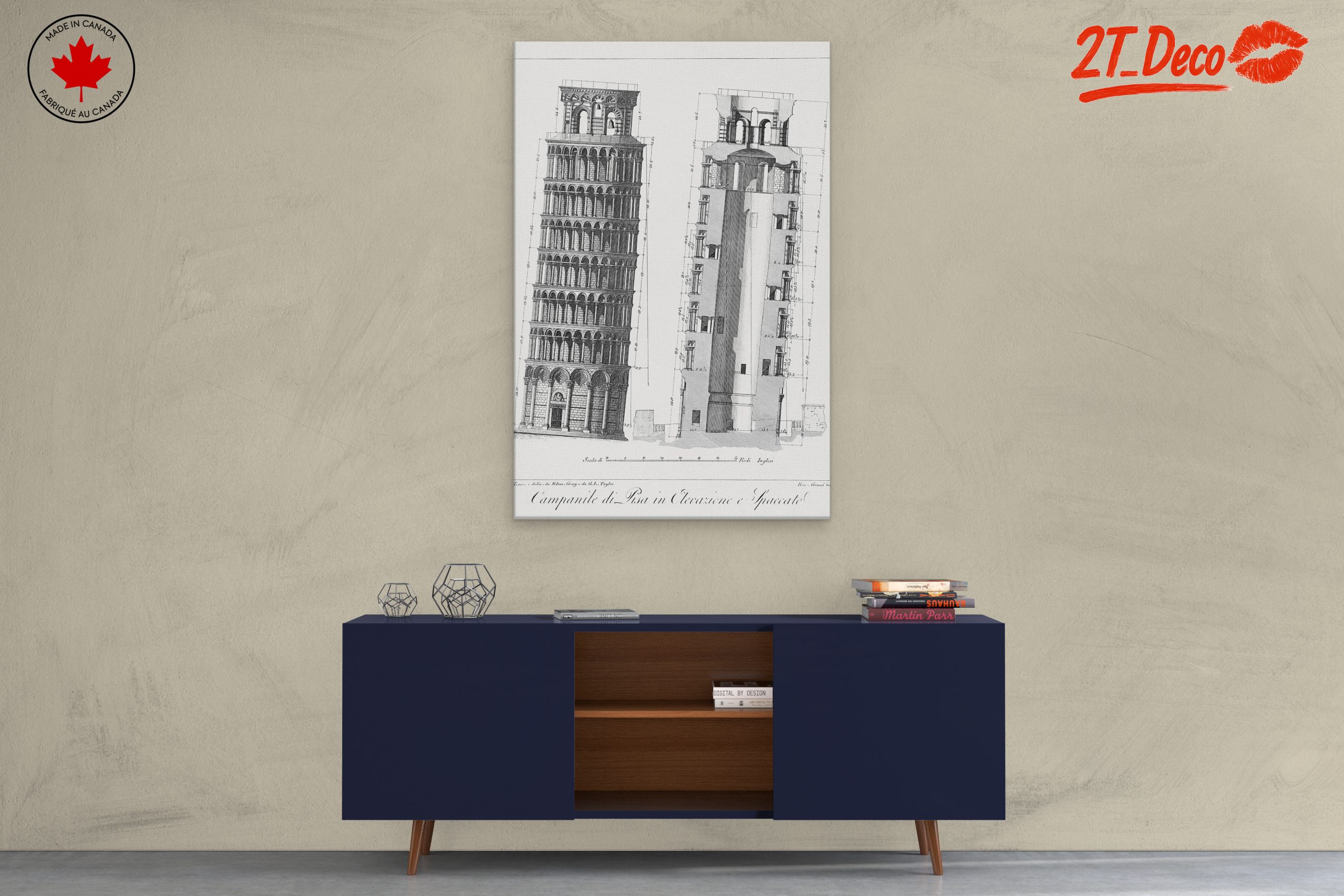 Detailed Architectural Drawing of Leaning Tower of Pisa - Image 3