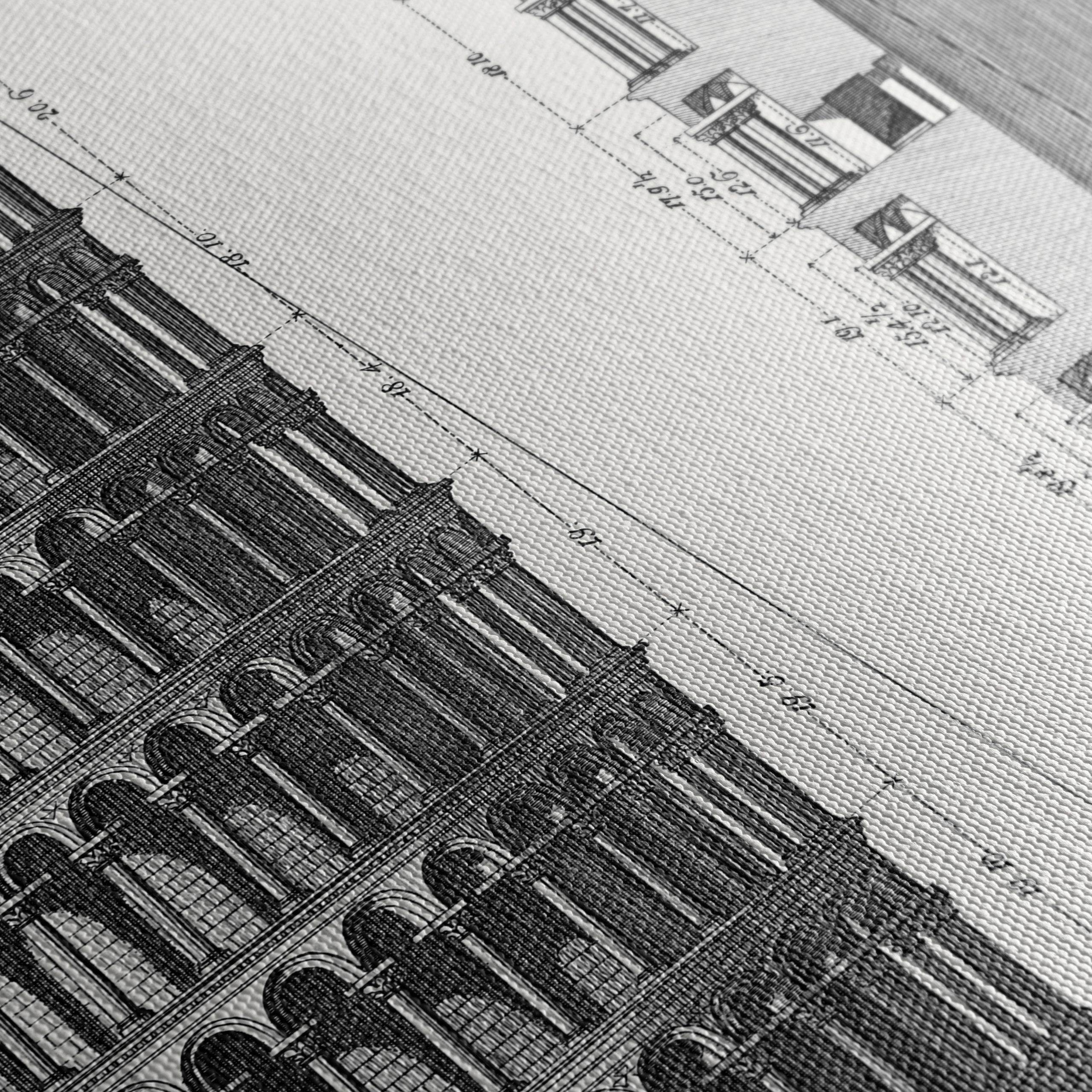 Detailed Architectural Drawing of Leaning Tower of Pisa - Image 5