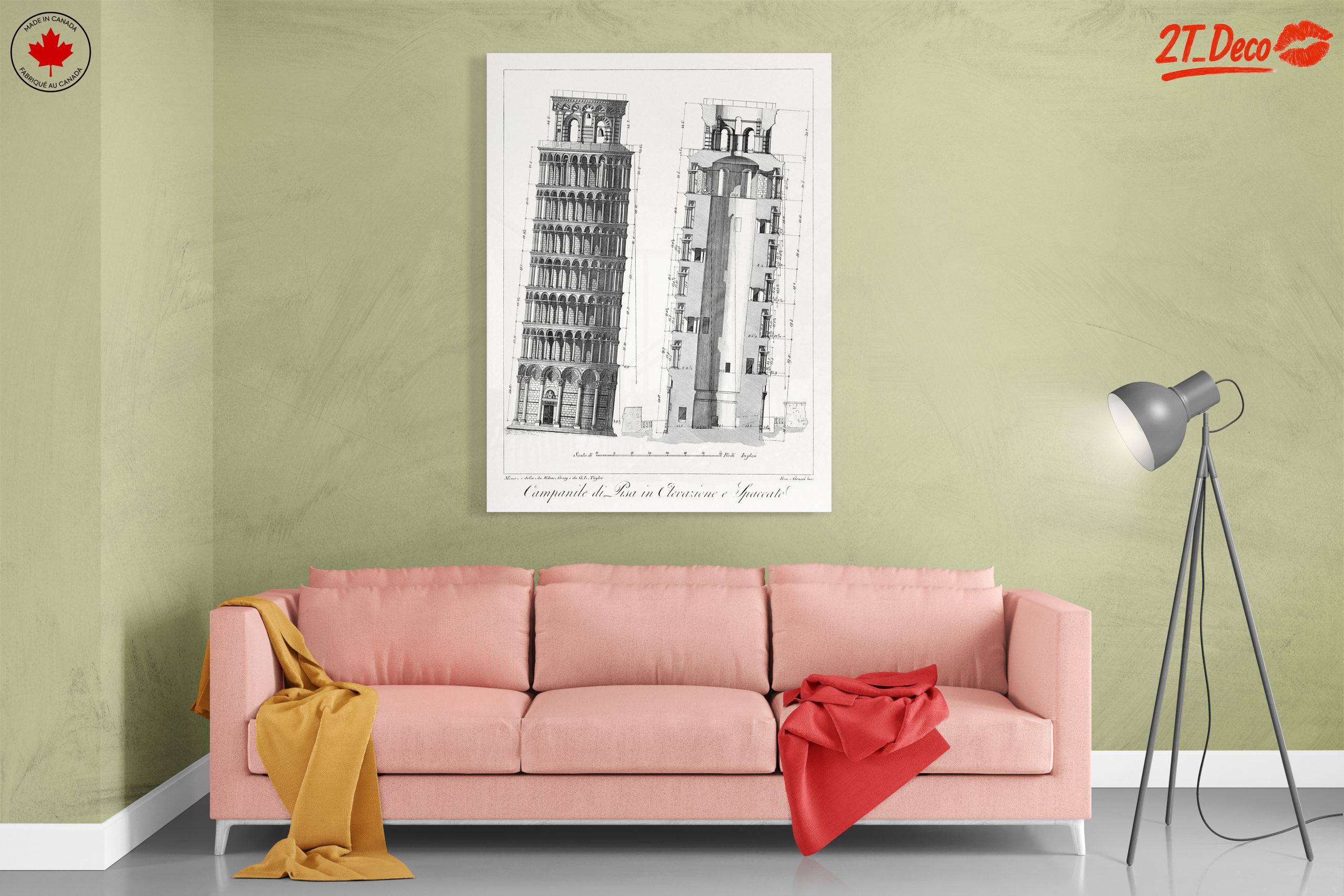 Detailed Architectural Drawing of Leaning Tower of Pisa - Image 7