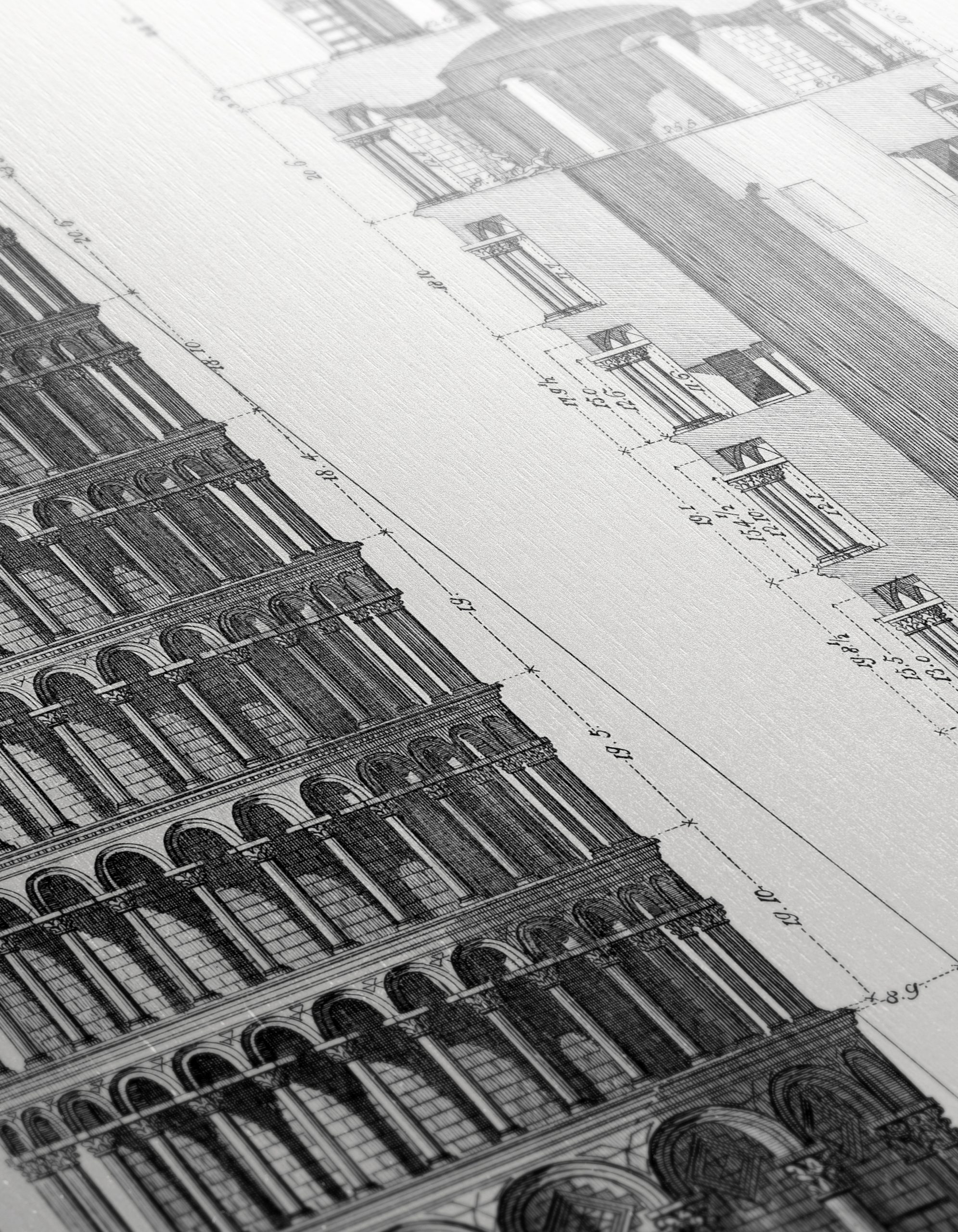 Detailed Architectural Drawing of Leaning Tower of Pisa - Image 12