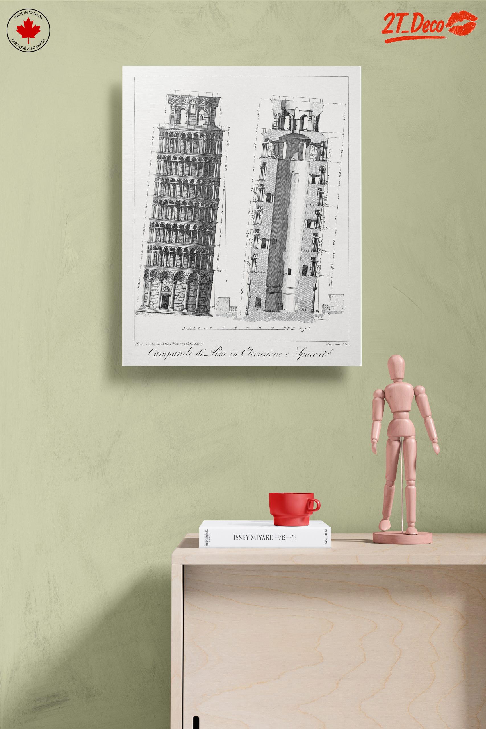 Detailed Architectural Drawing of Leaning Tower of Pisa - Image 14