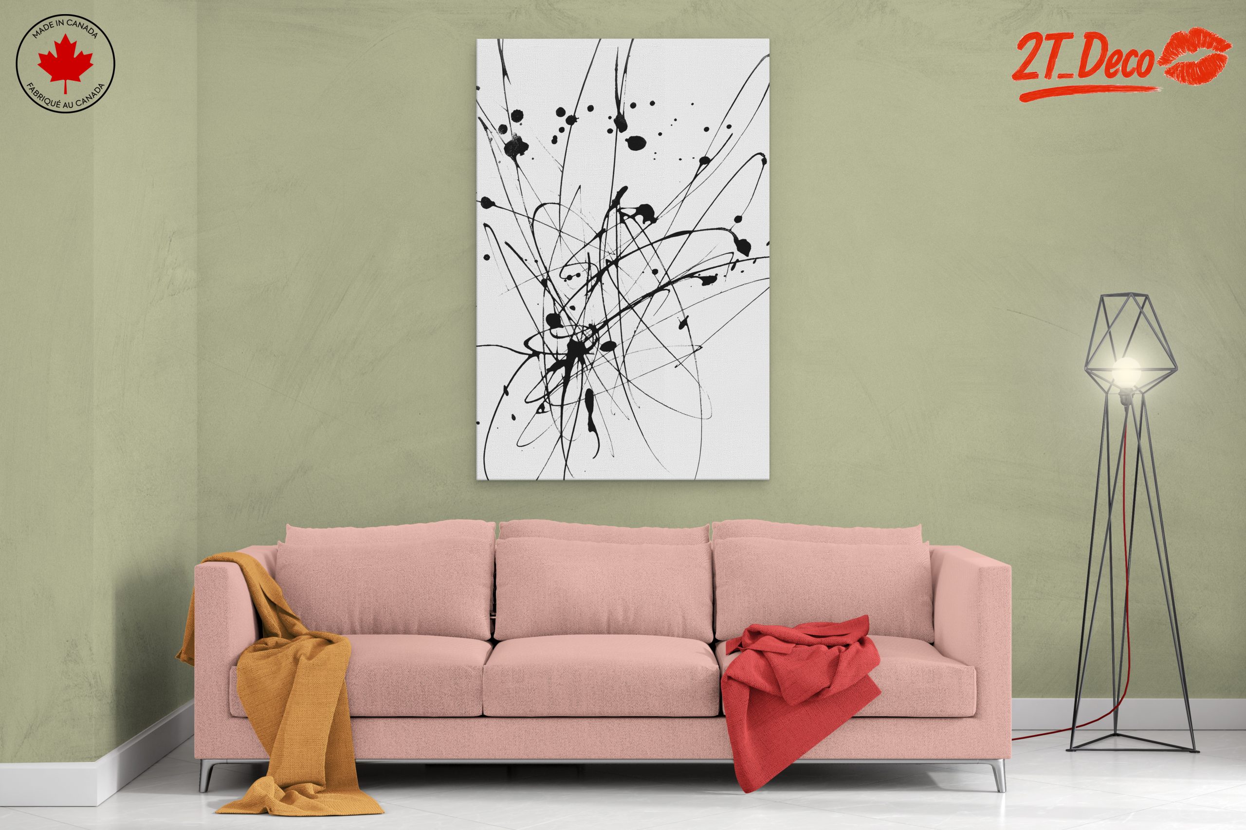 Dynamic Black and White Abstract Art 2 - Image 2