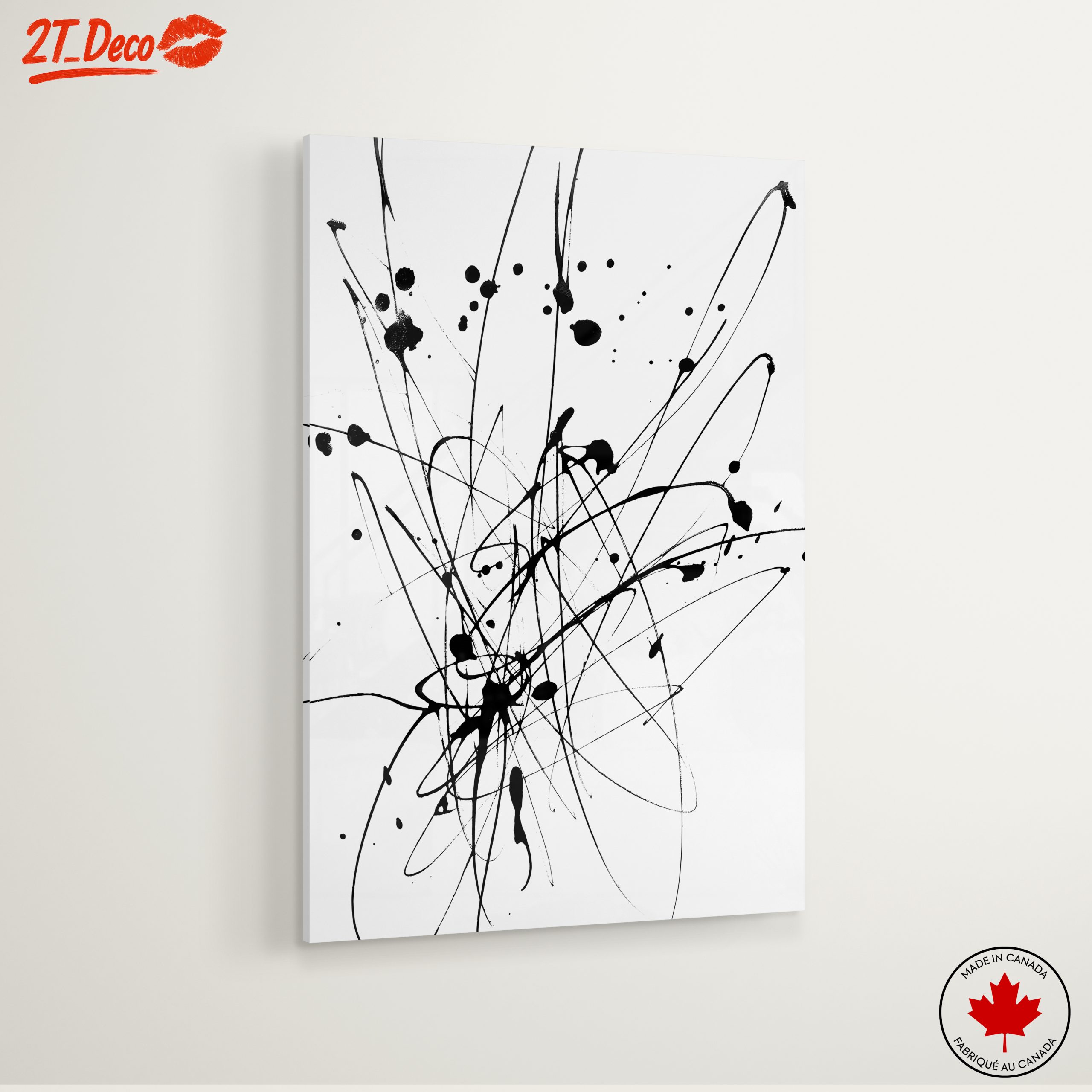 Dynamic Black and White Abstract Art 2 - Image 6