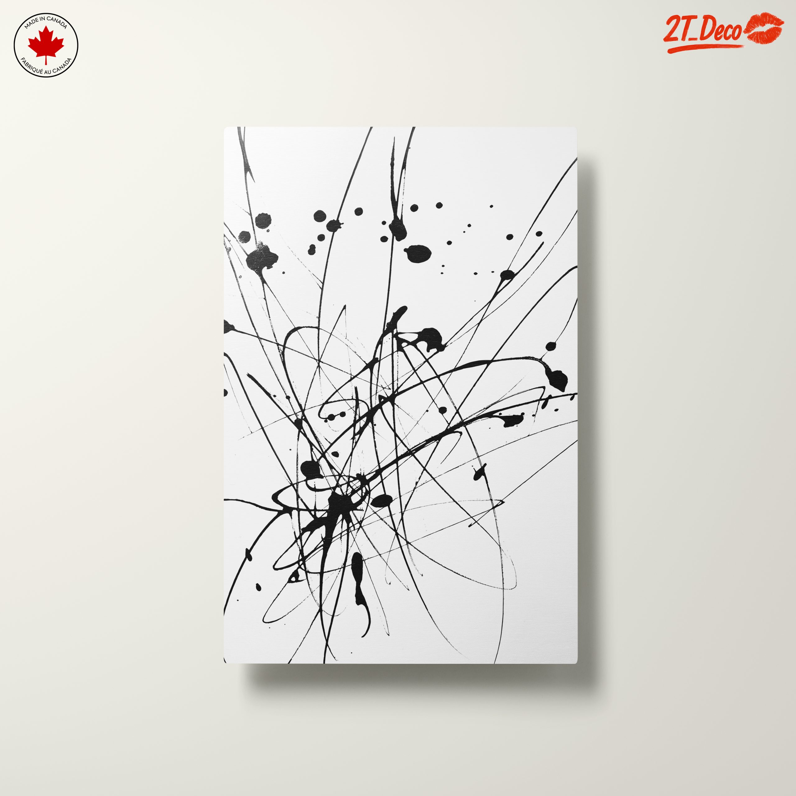 Dynamic Black and White Abstract Art 2 - Image 10