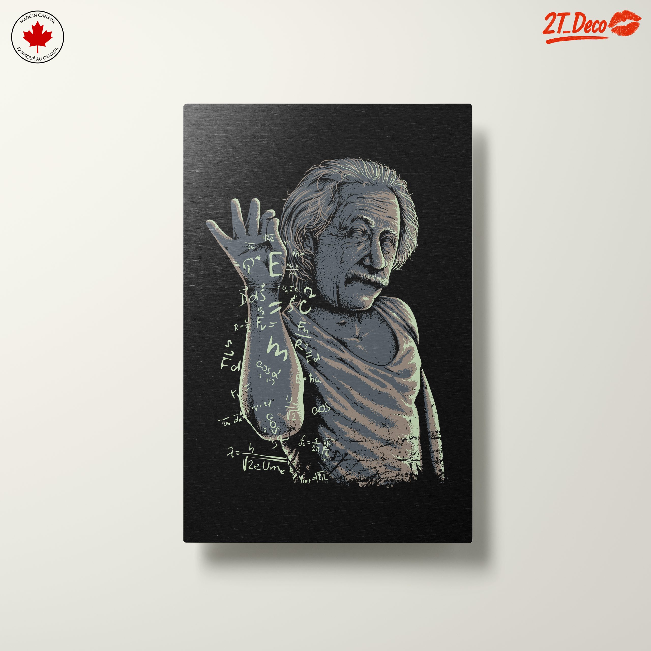Stylized Illustration of Einstein with Equations - Image 10