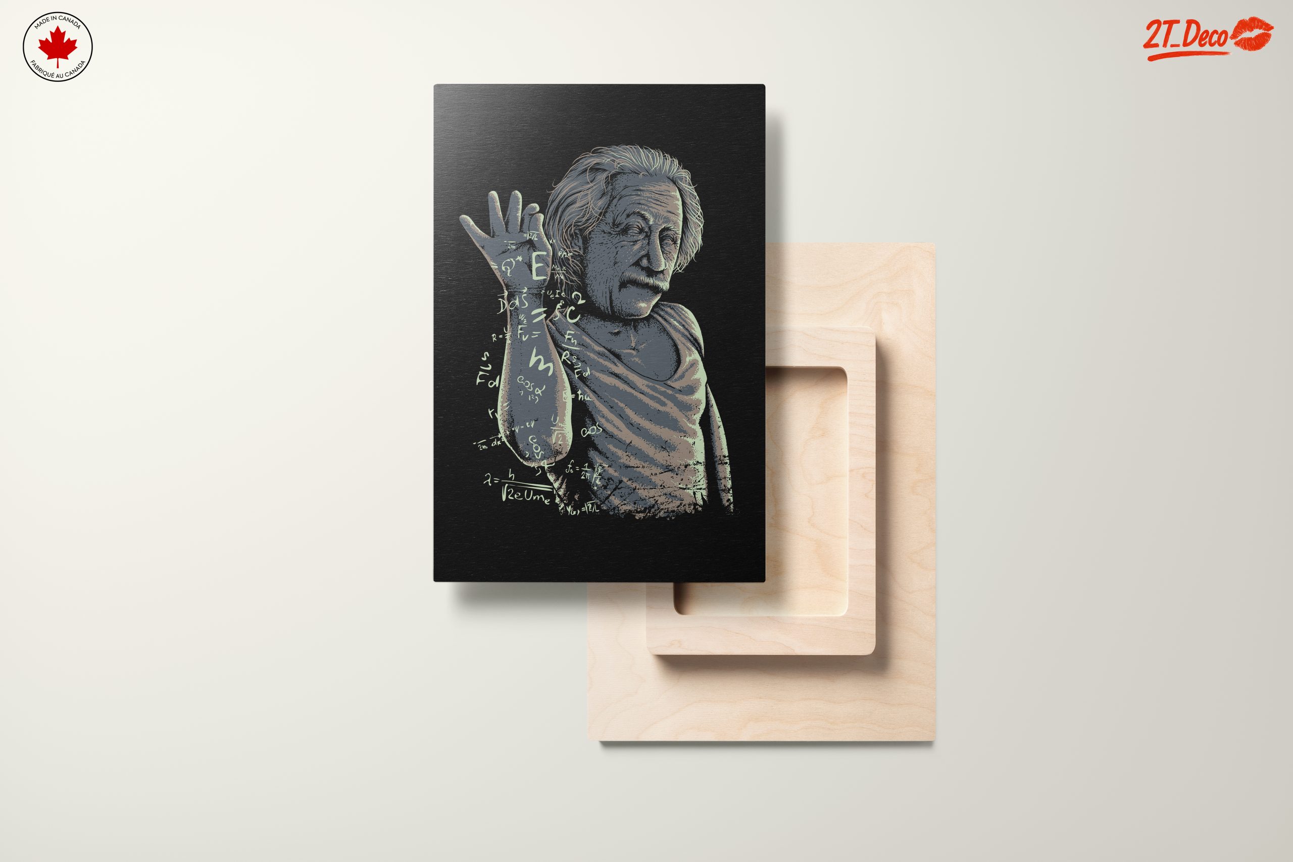 Stylized Illustration of Einstein with Equations - Image 11