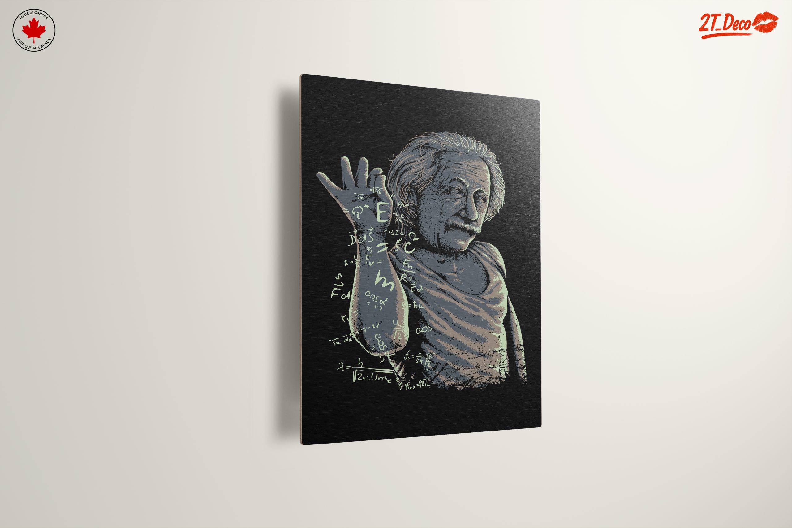 Stylized Illustration of Einstein with Equations - Image 13