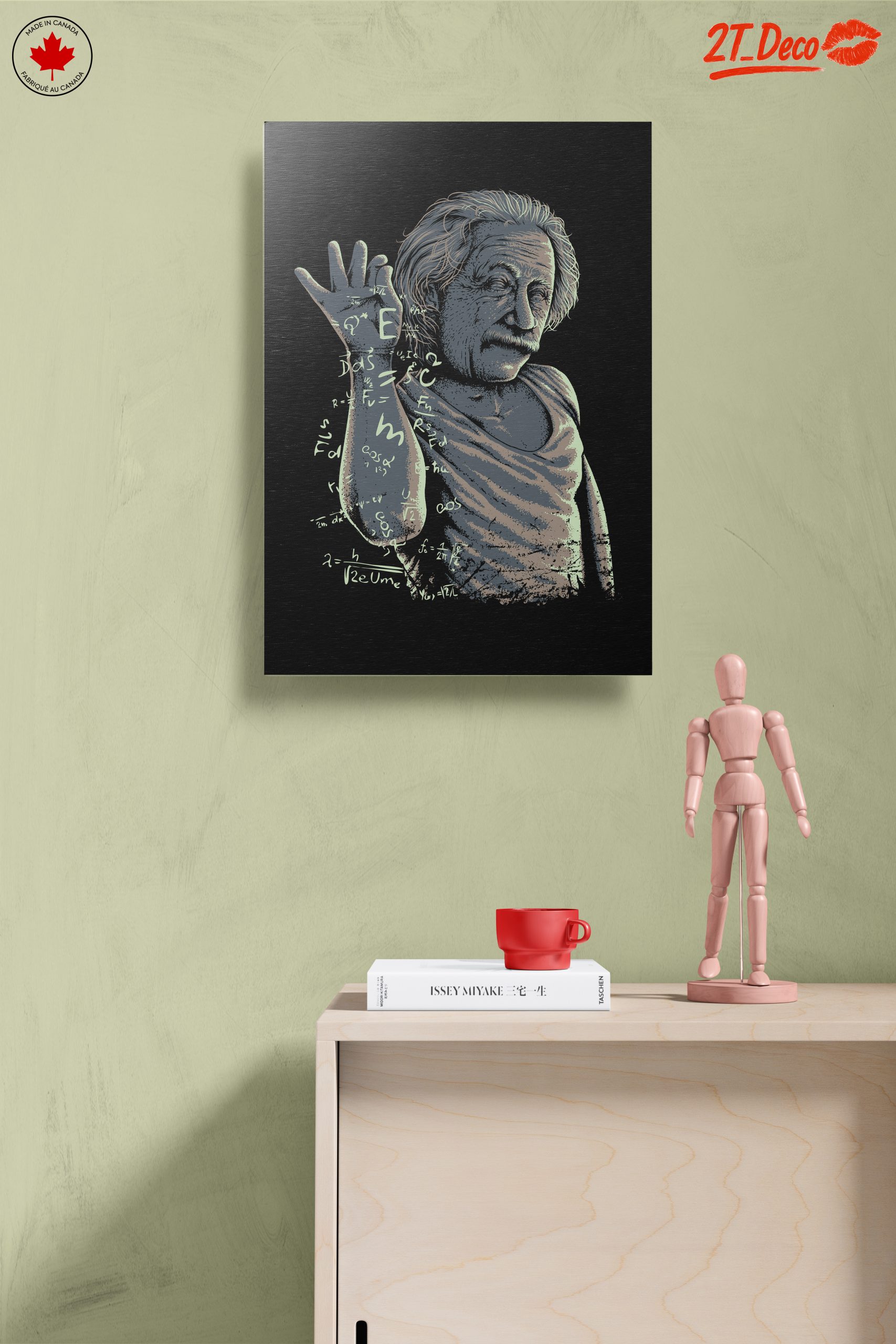 Stylized Illustration of Einstein with Equations - Image 14