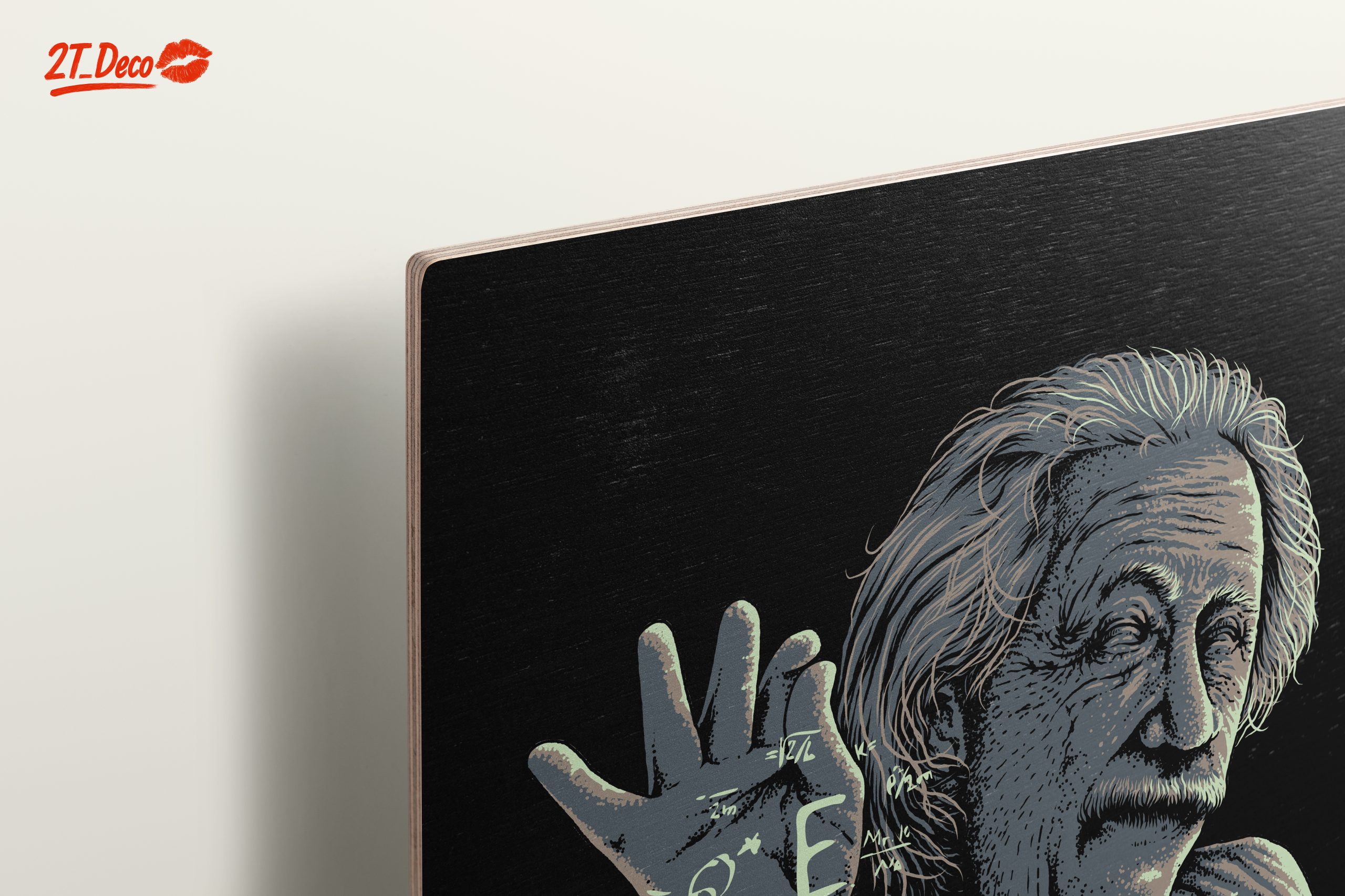 Stylized Illustration of Einstein with Equations - Image 15