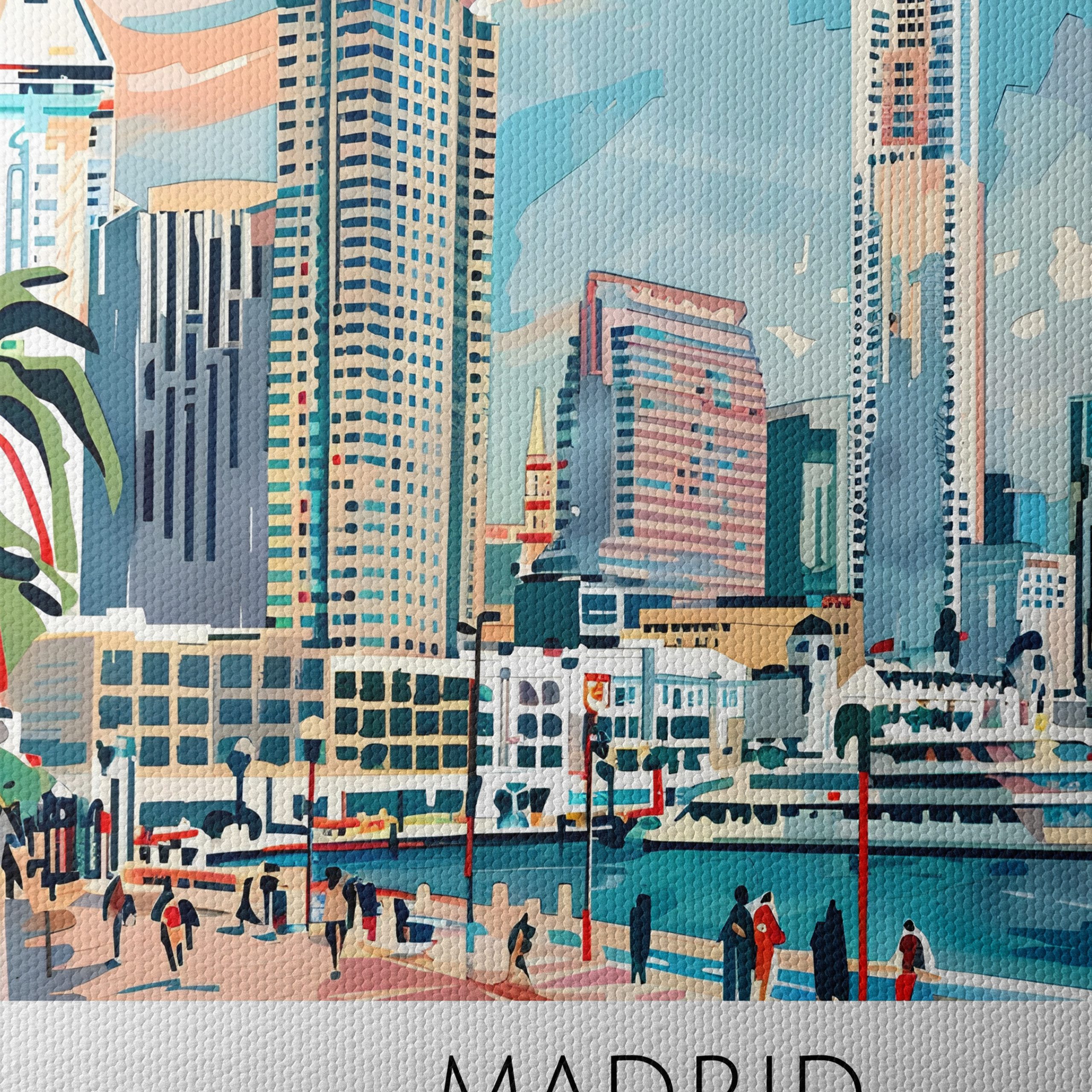 Stylized City Skyline of Madrid - Image 4