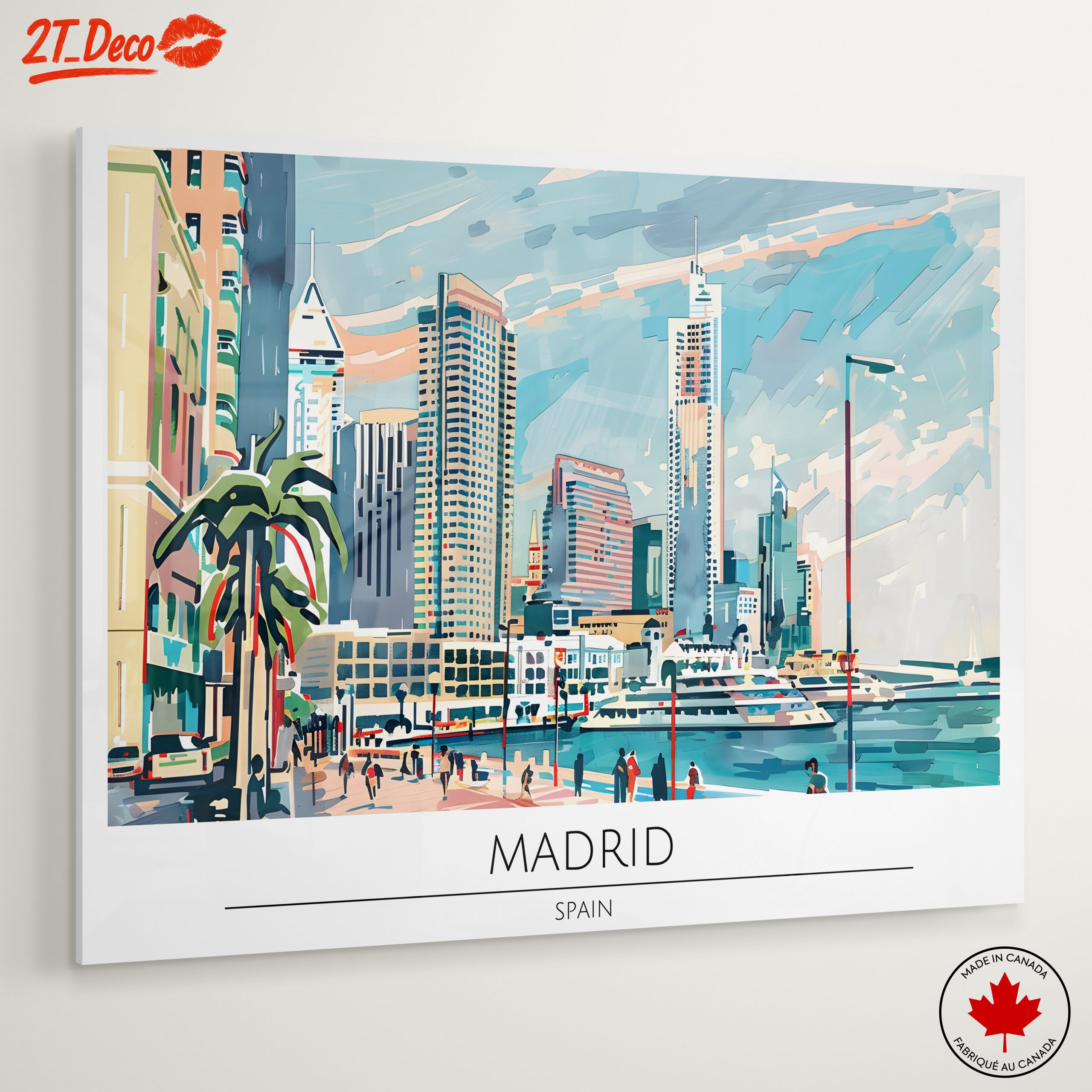 Stylized City Skyline of Madrid - Image 6