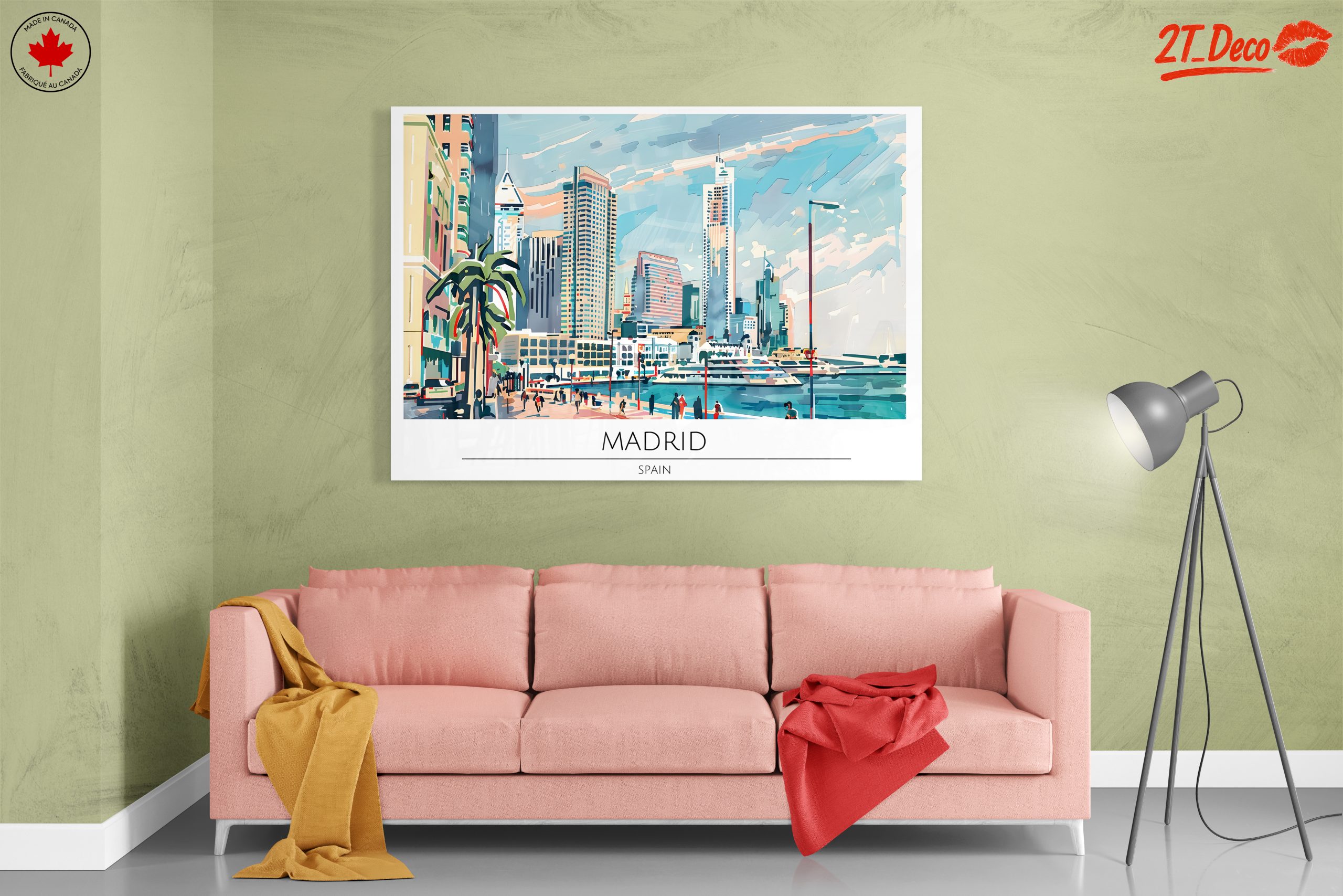 Stylized City Skyline of Madrid - Image 7