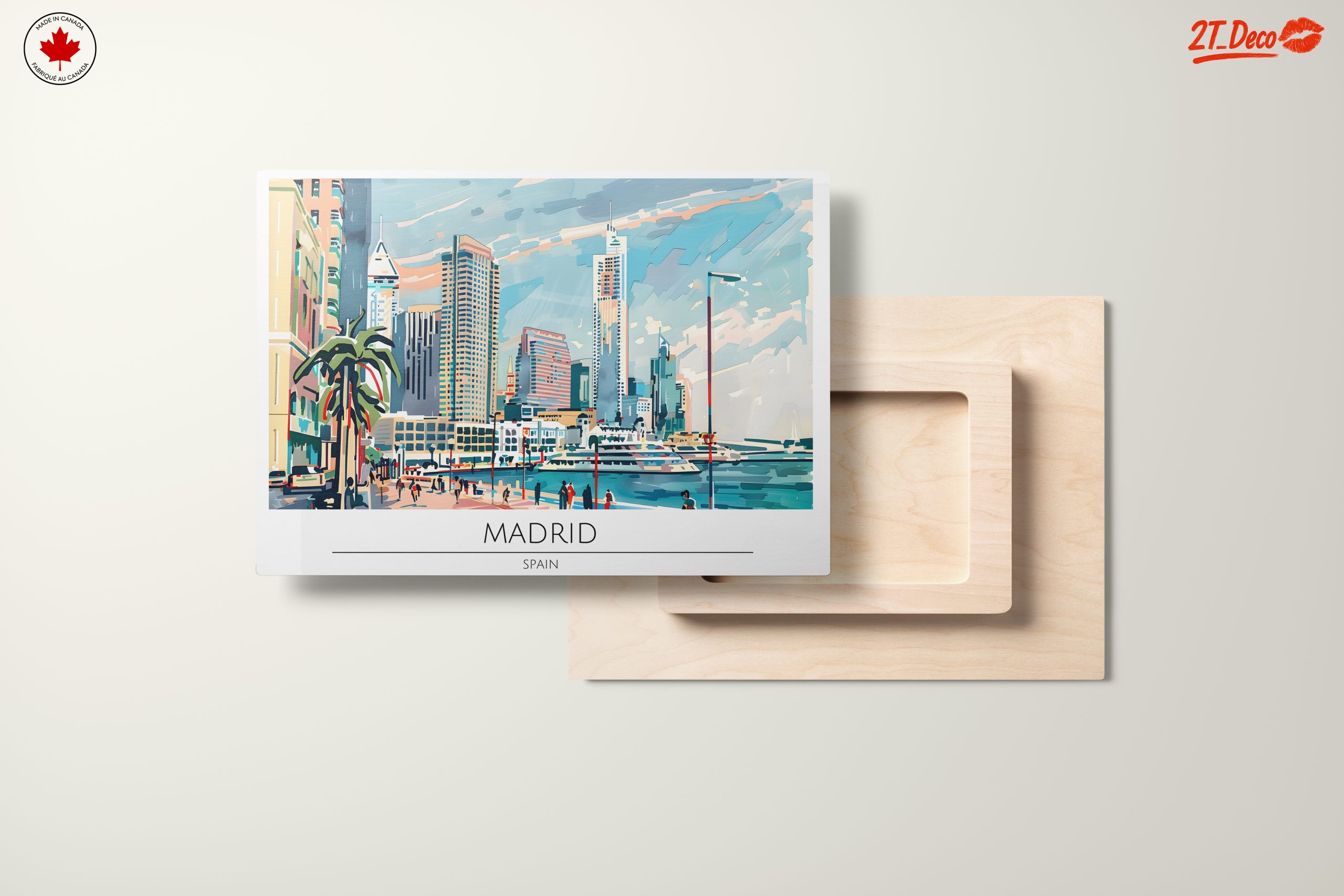 Stylized City Skyline of Madrid - Image 11