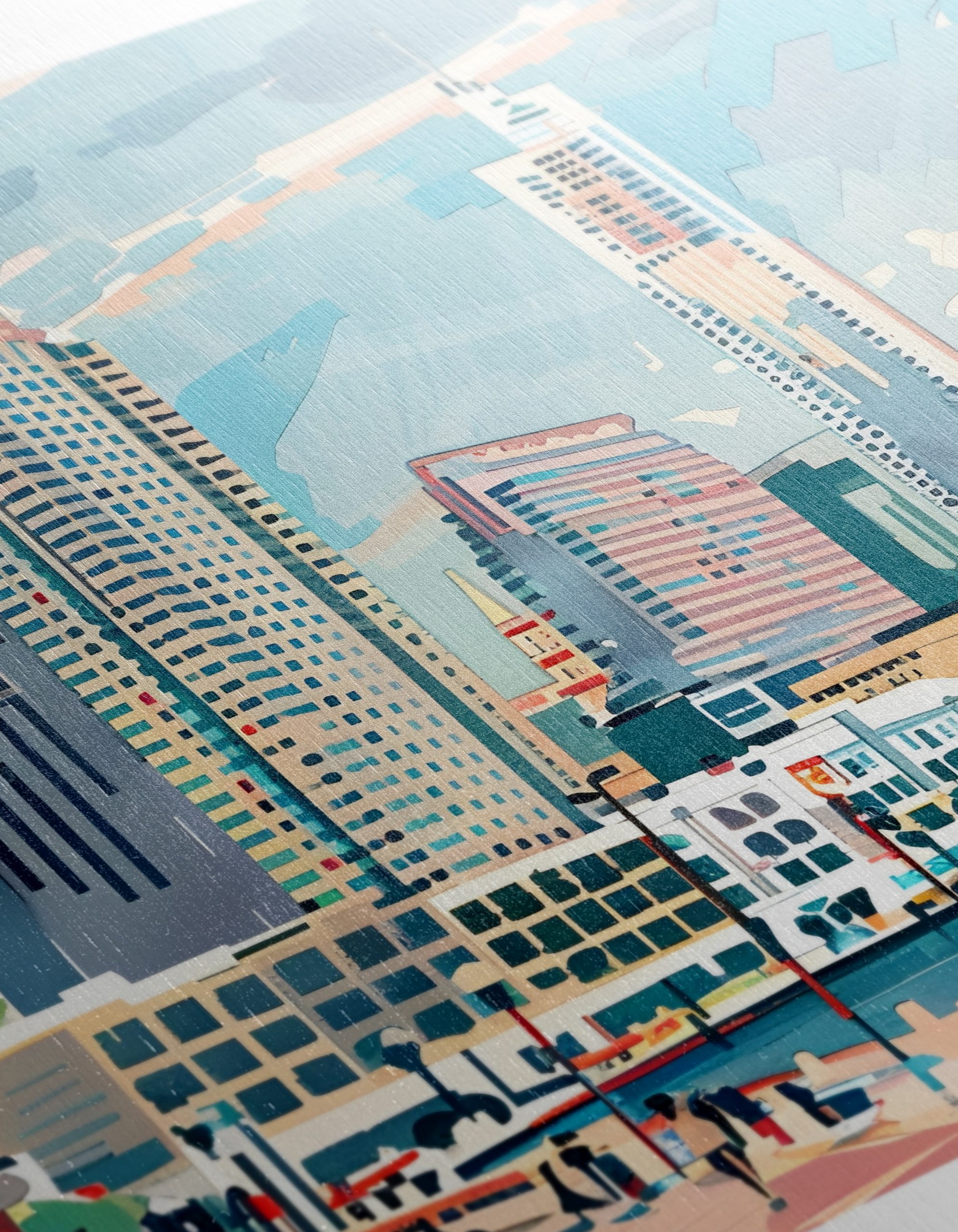Stylized City Skyline of Madrid - Image 12