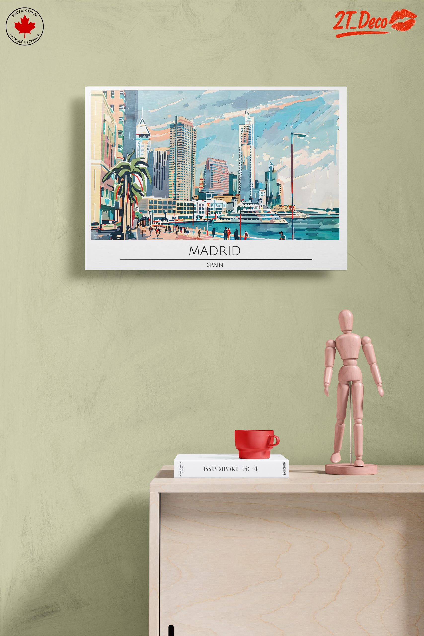 Stylized City Skyline of Madrid - Image 14