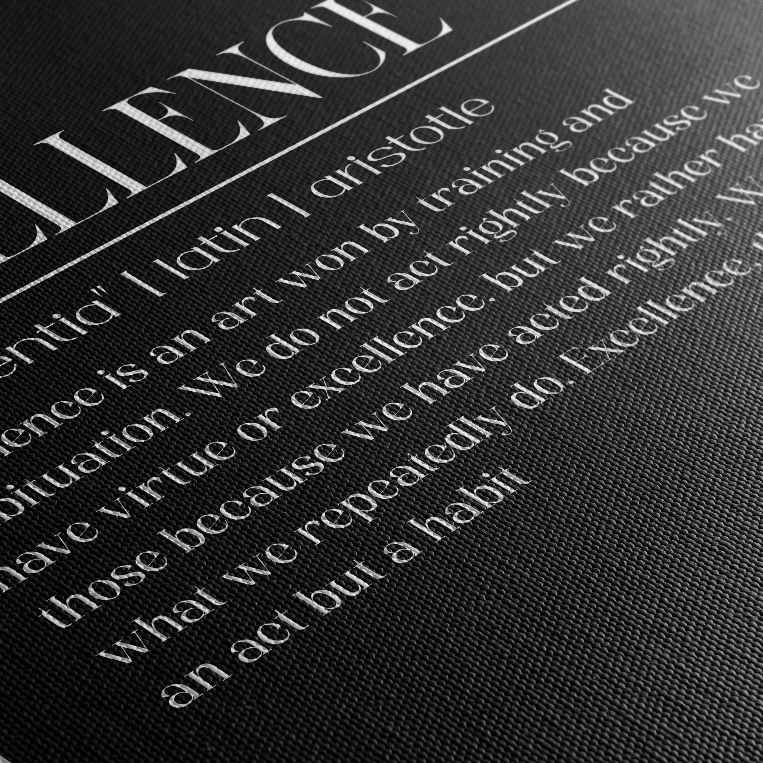 Excellence Inspirational Typography Wall Art - Image 5