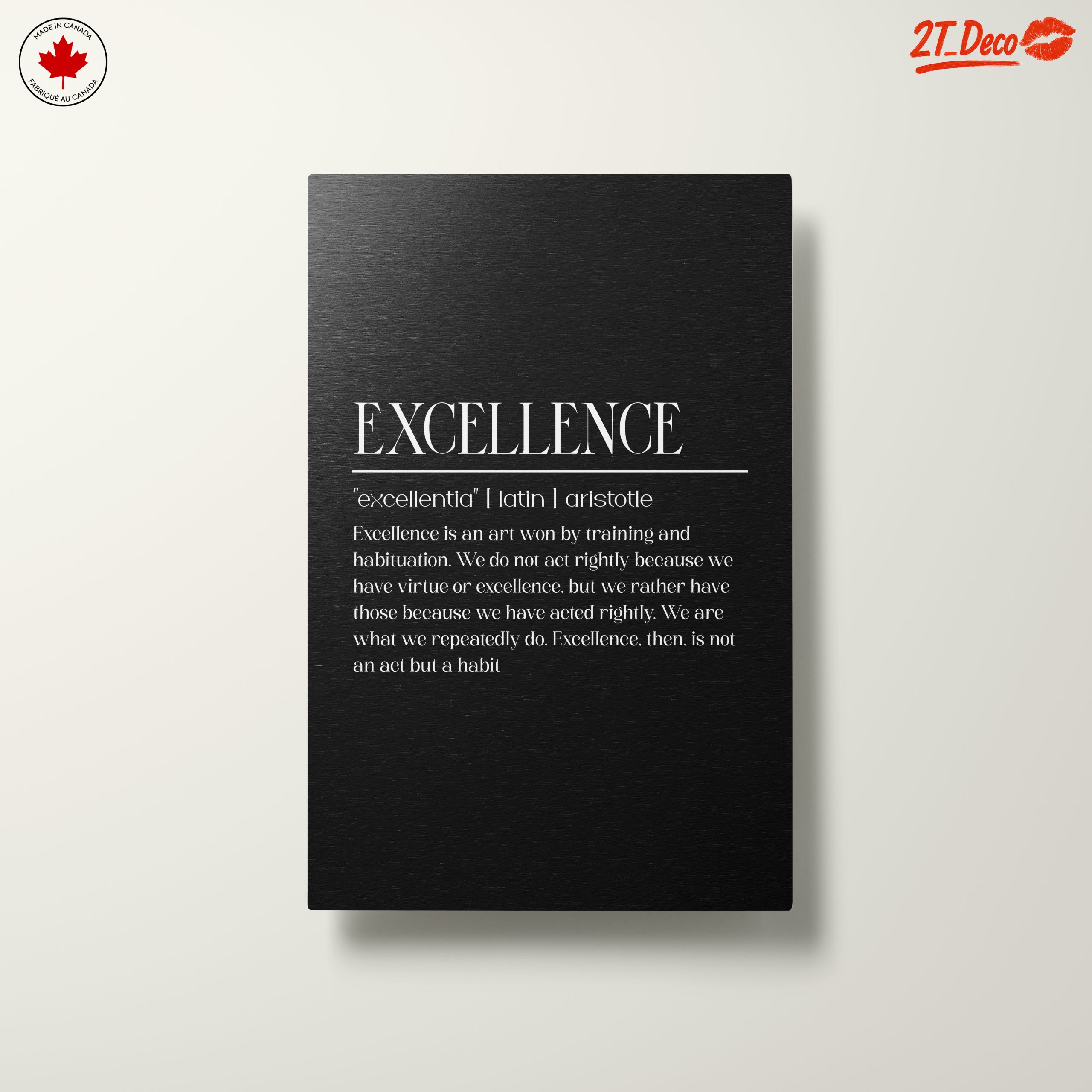 Excellence Inspirational Typography Wall Art - Image 10