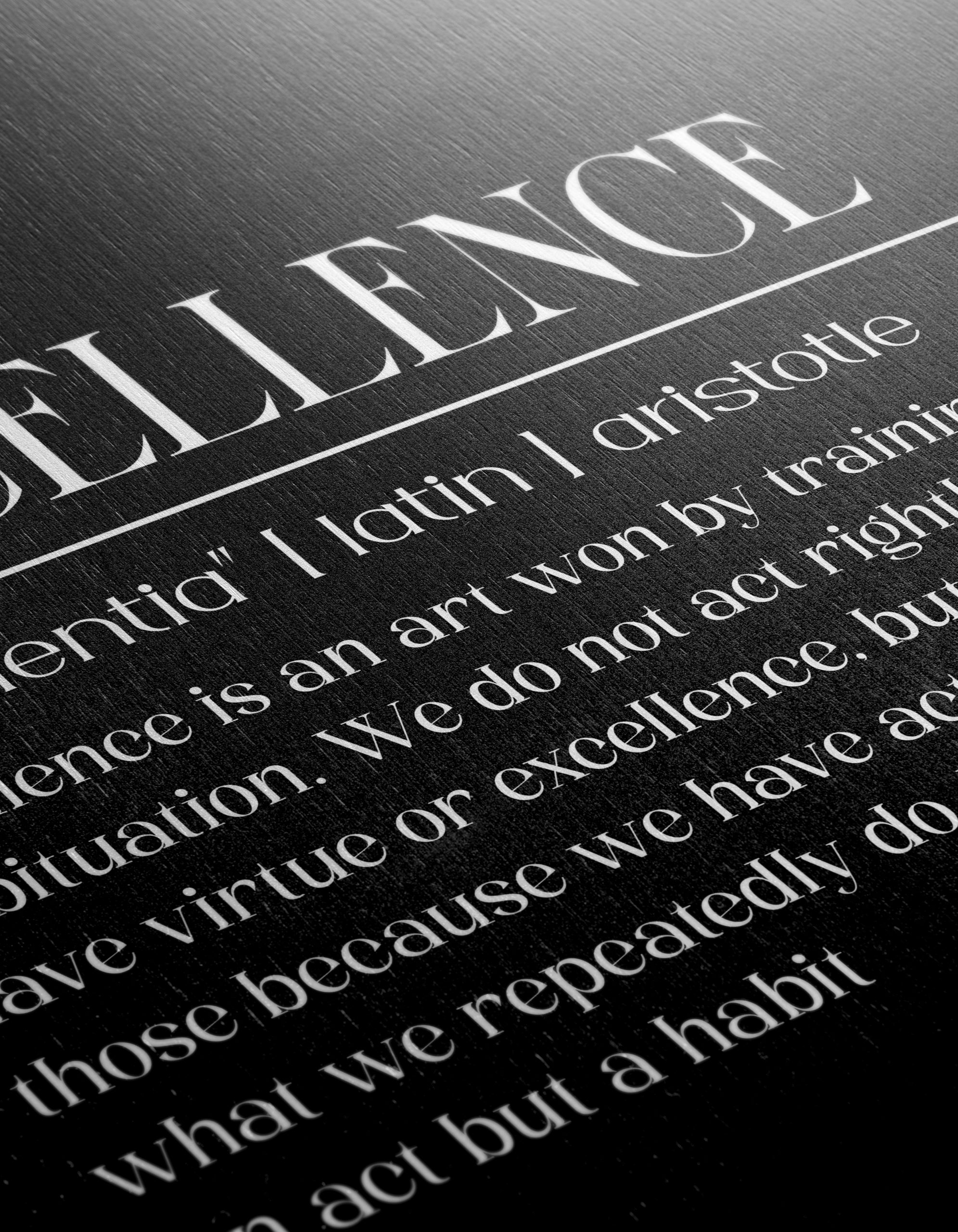 Excellence Inspirational Typography Wall Art - Image 12