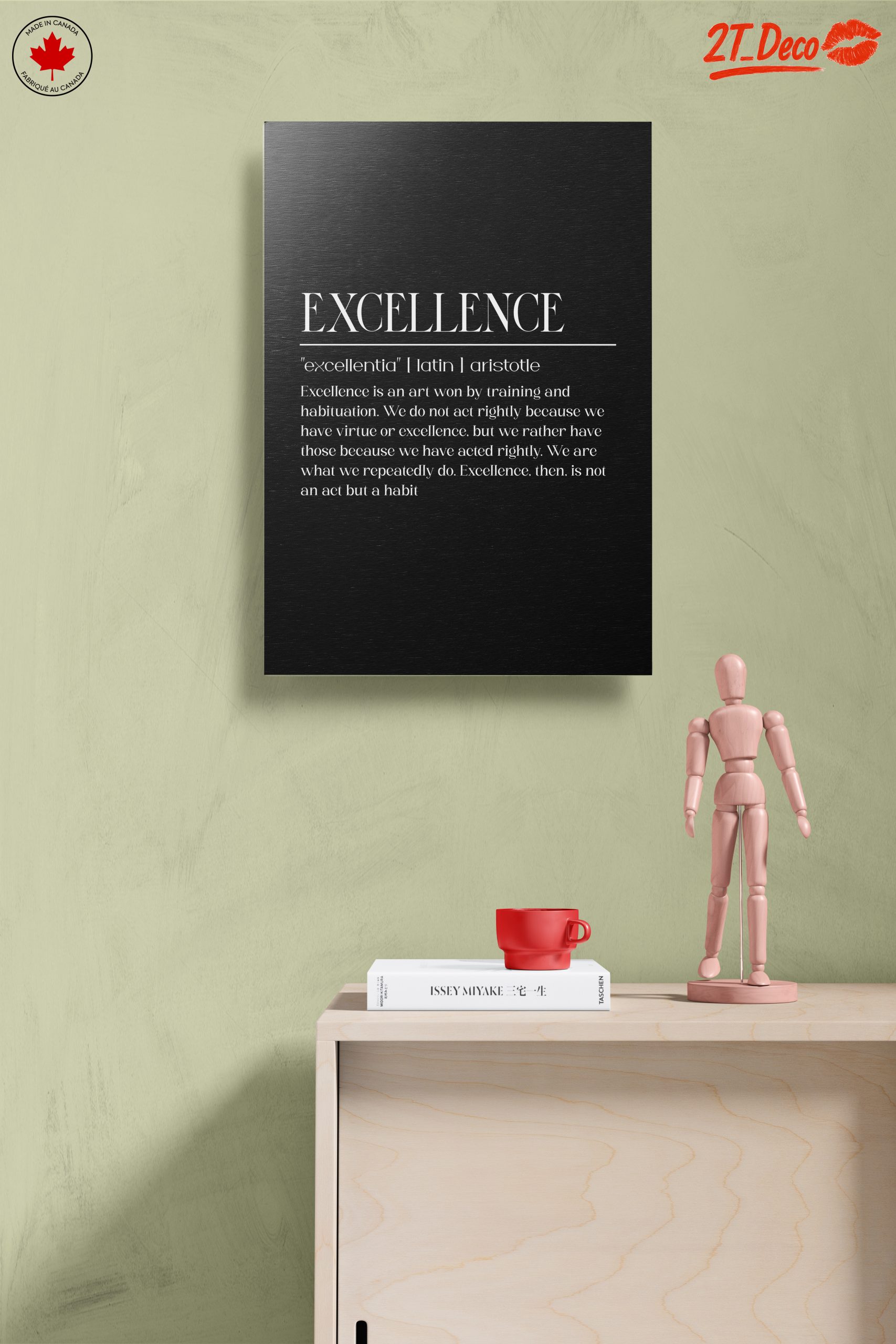 Excellence Inspirational Typography Wall Art - Image 14